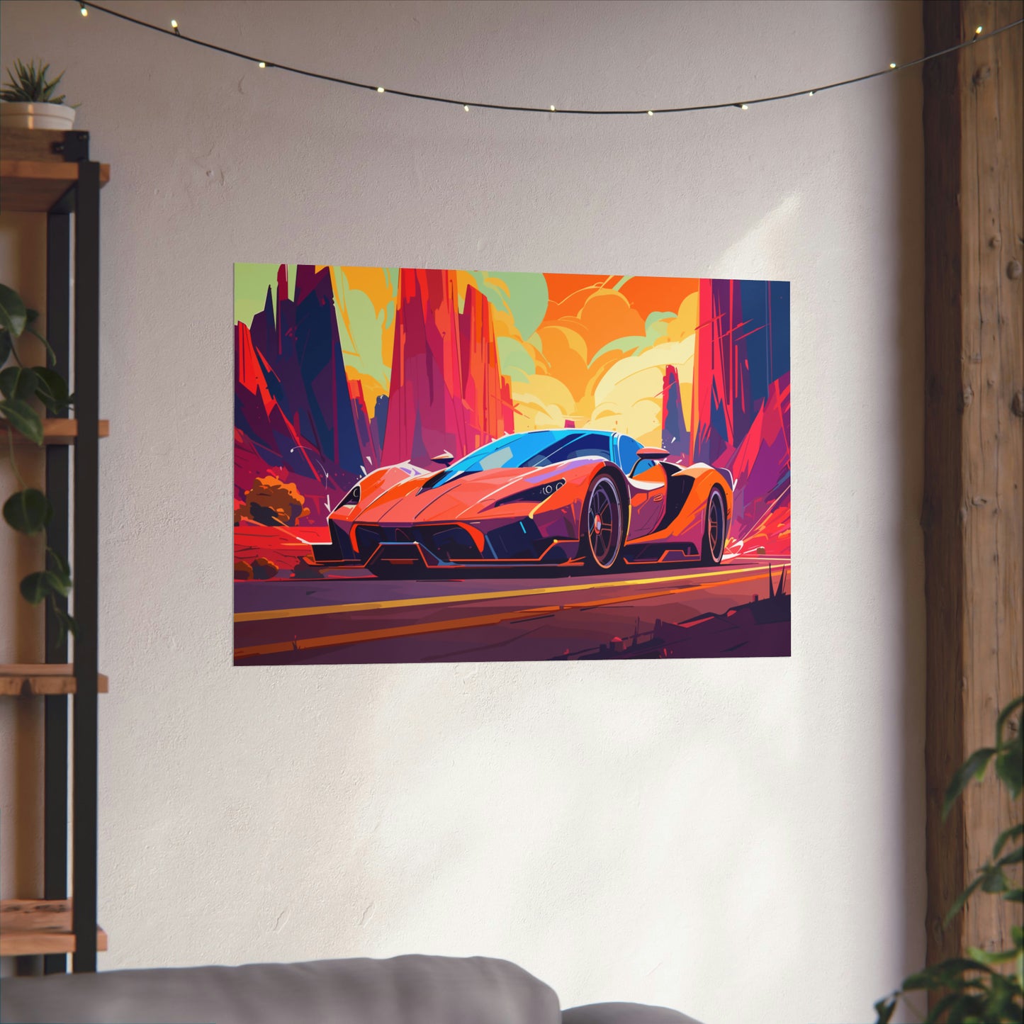 Supercar Sports Car Poster Art Print | Customizable