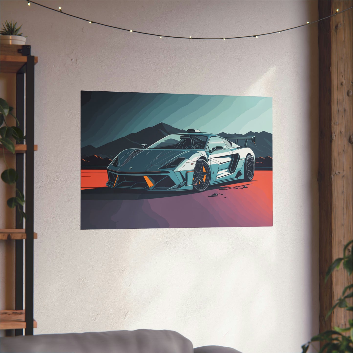 Supercar Sports Car Poster Art Print | Customizable