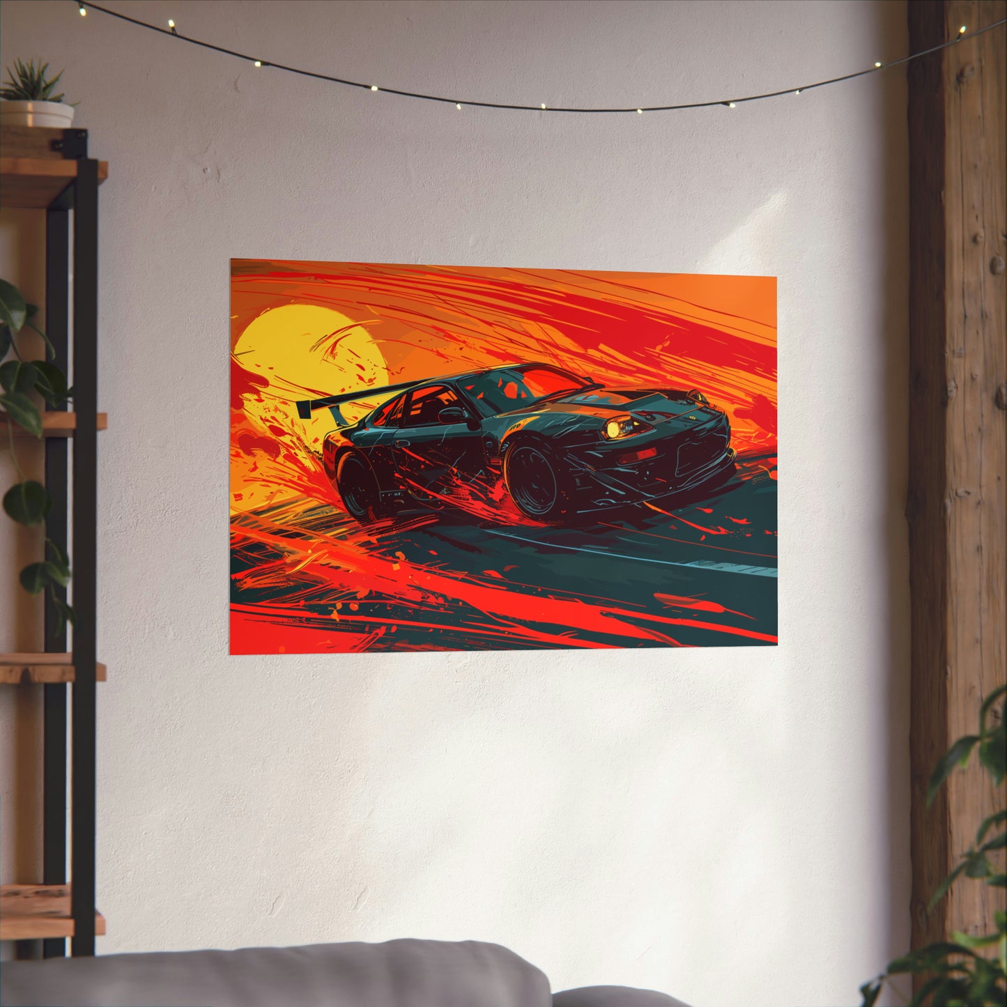 Japanese Drift Car Poster Art Print | Customizable