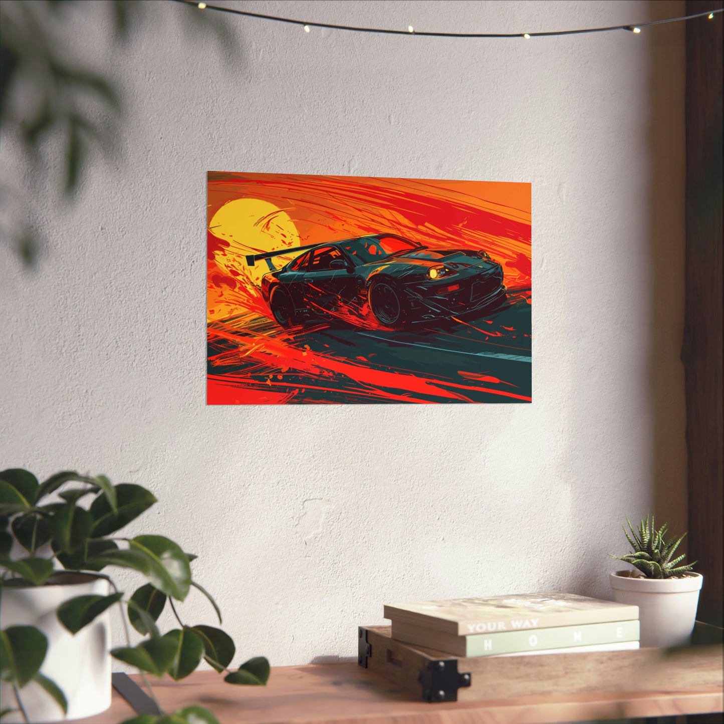 Japanese Drift Car Poster Art Print | Customizable