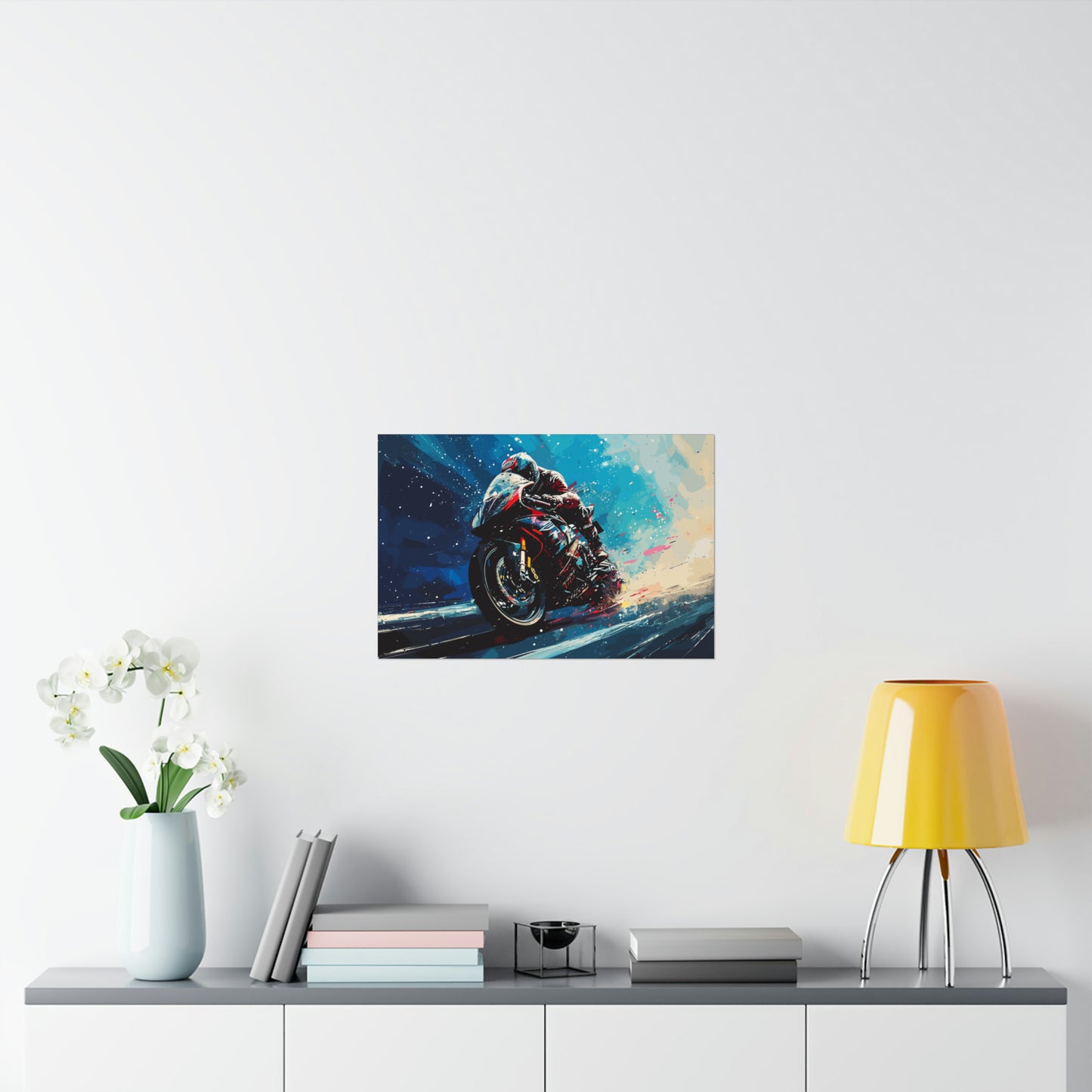 Sport Bike Motorcycle Art Print Poster | Unframed
