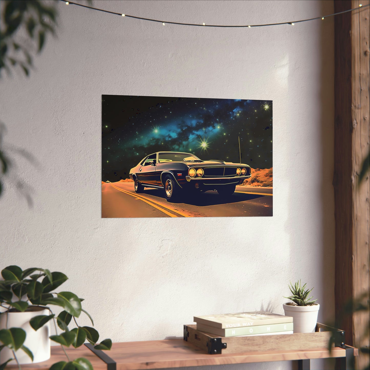 Vintage American Muscle Car Art Print Poster | Unframed