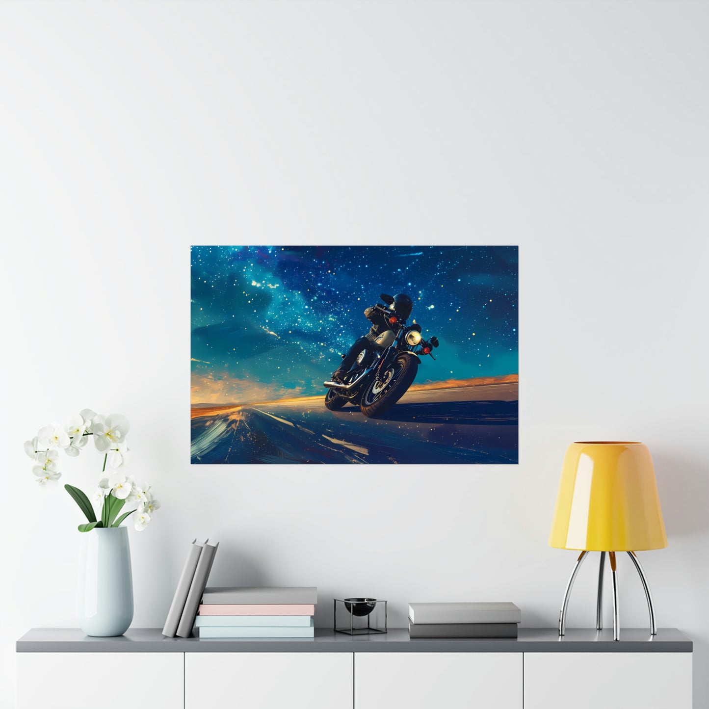 Motorcycle Art Print Poster | Unframed