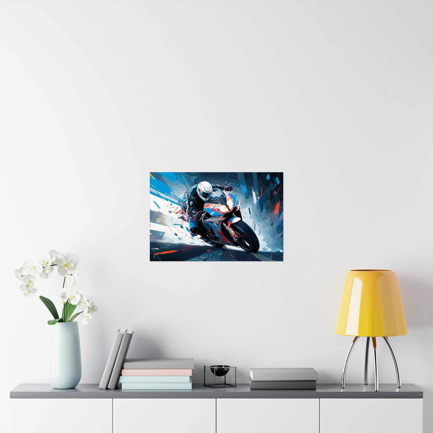 Sport Bike Motorcycle Art Print Poster | Unframed
