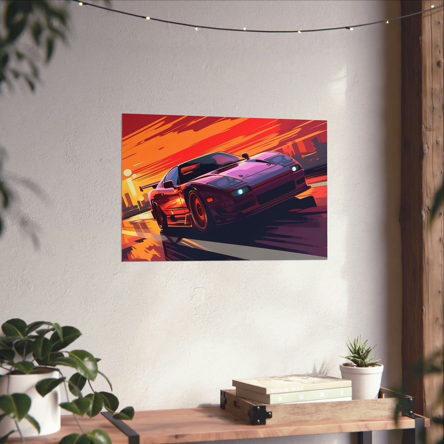 Japanese Drift Car Poster Art Print | Customizable