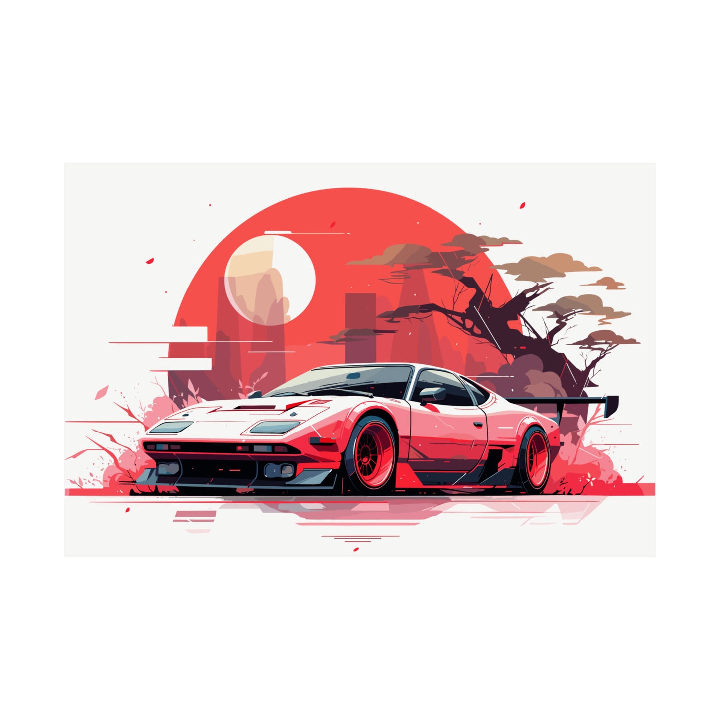 Japanese Drift Car Poster Art Print | Customizable