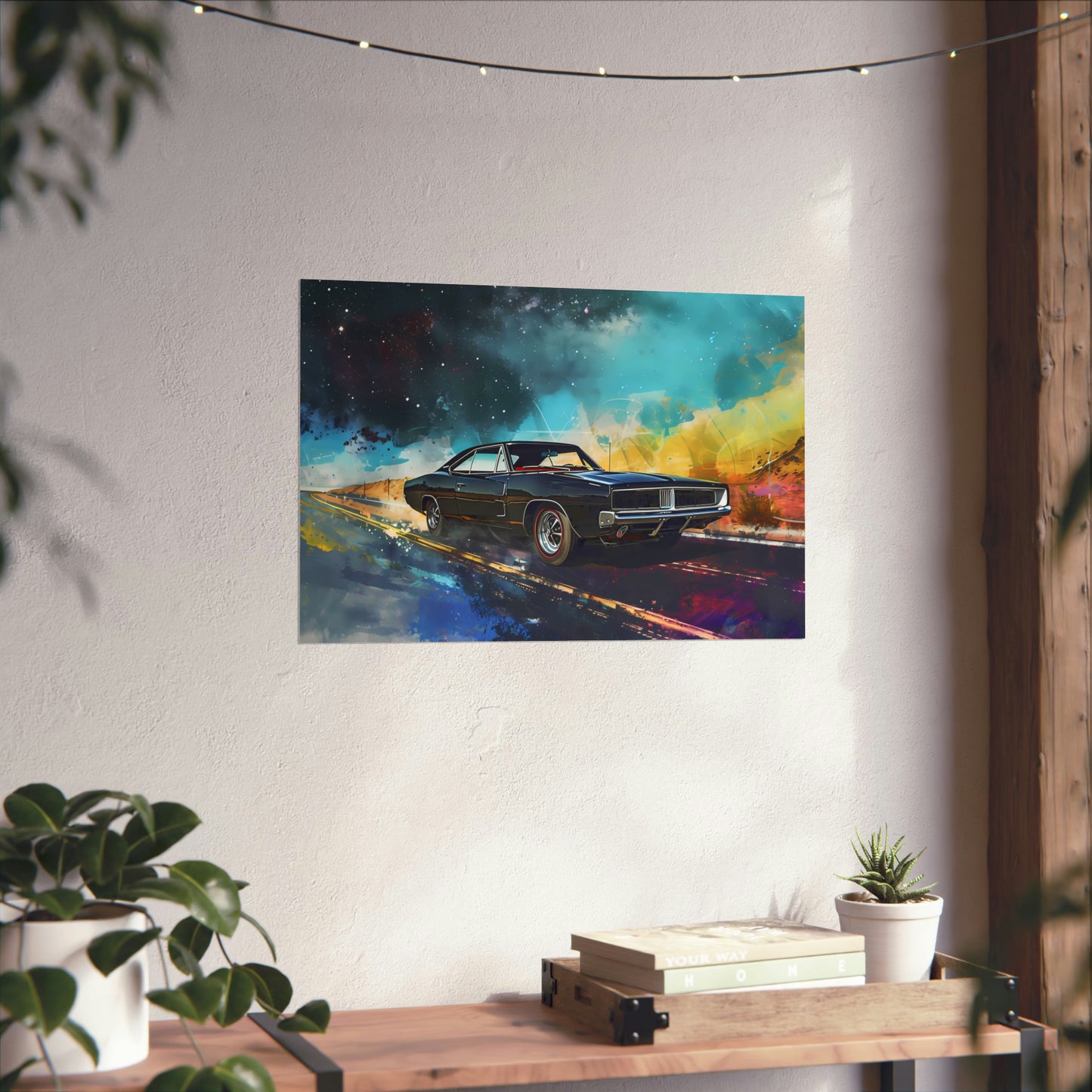 Vintage American Muscle Car Art Print Poster | Unframed