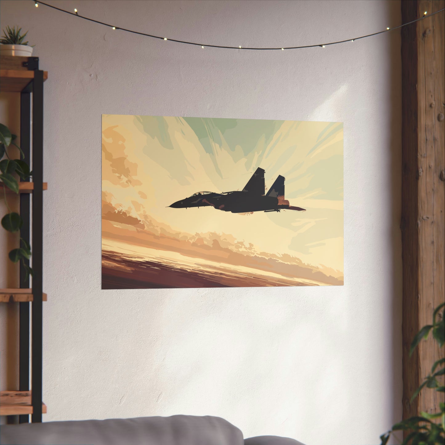 Fighter Jet Plane Poster Art Print | Customizable