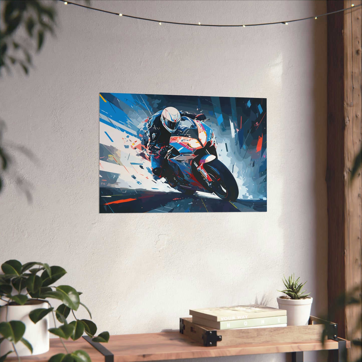 Sport Bike Motorcycle Art Print Poster | Unframed