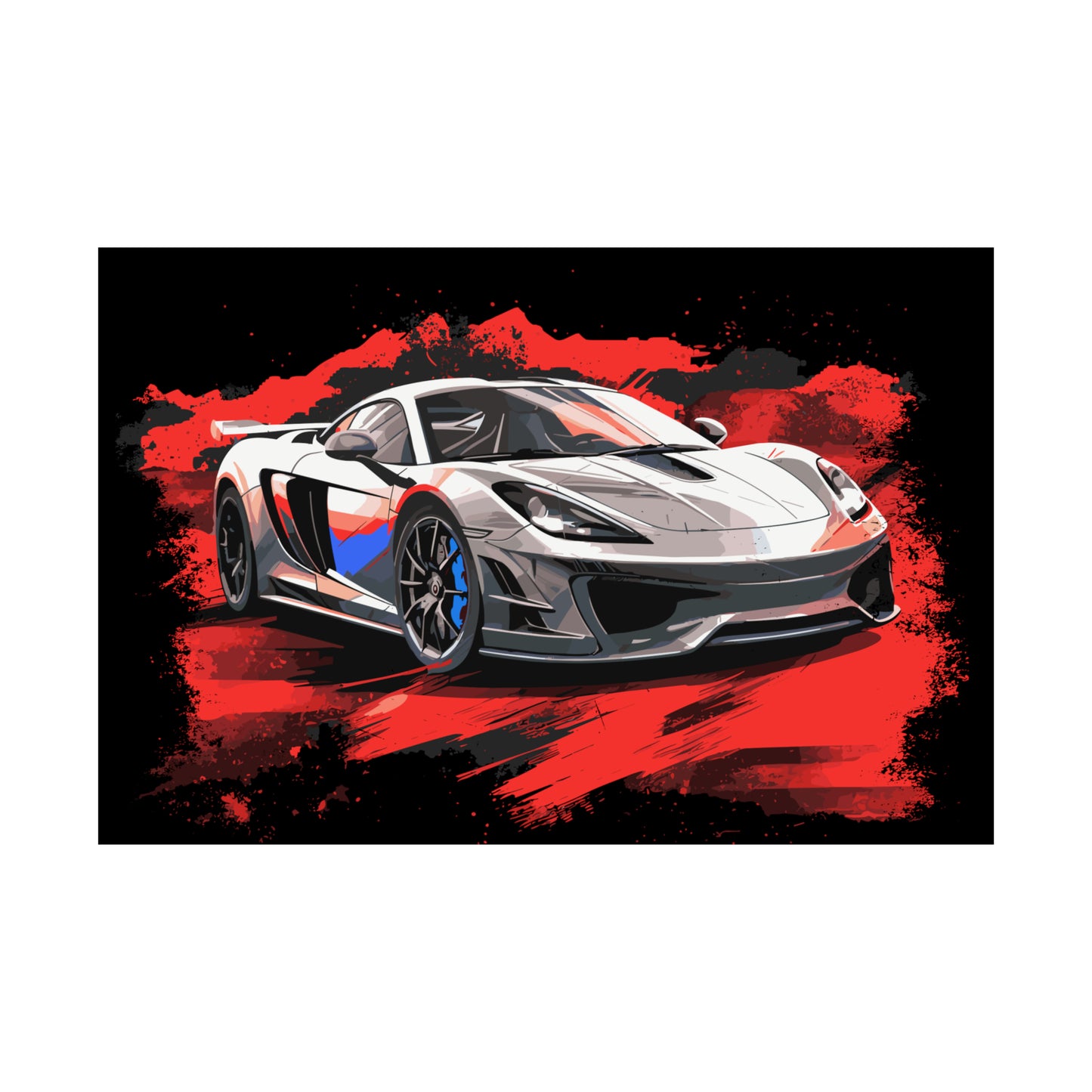 Supercar Sports Car Poster Art Print | Customizable