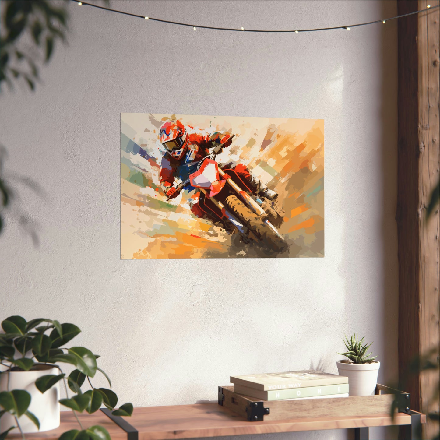 Dirt Bike Rider Art Print Poster | Unframed