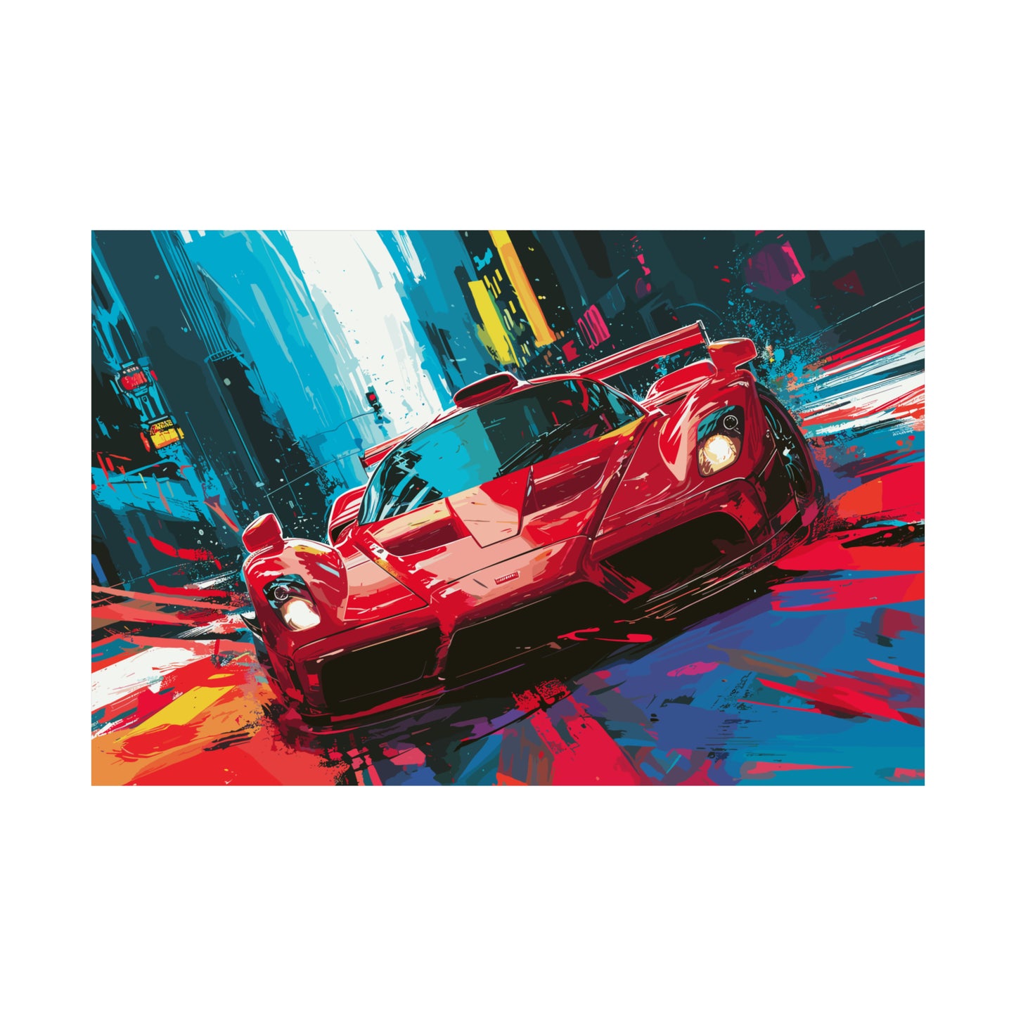 Supercar Sports Car Poster Art Print | Customizable