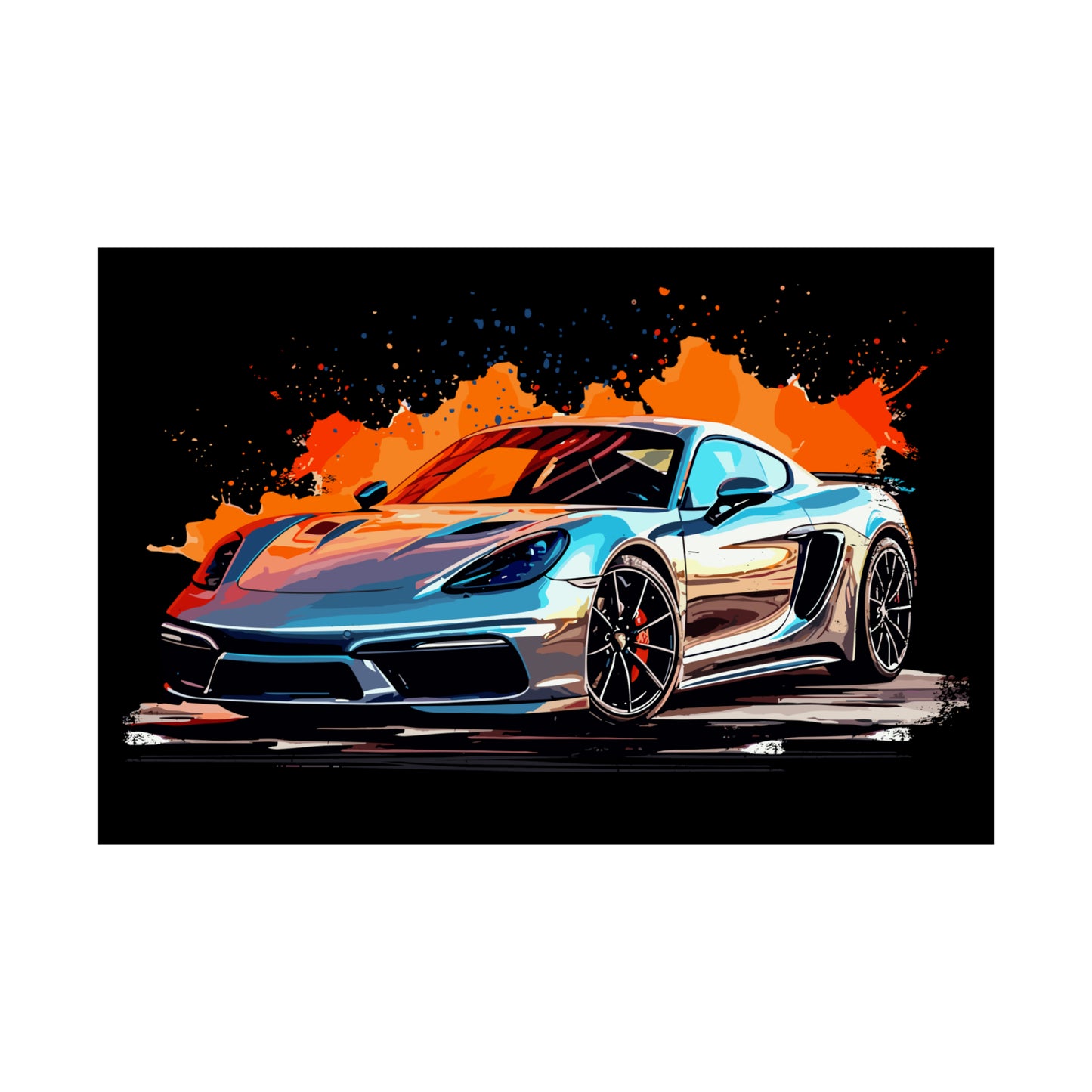 Supercar Sports Car Poster Art Print | Customizable