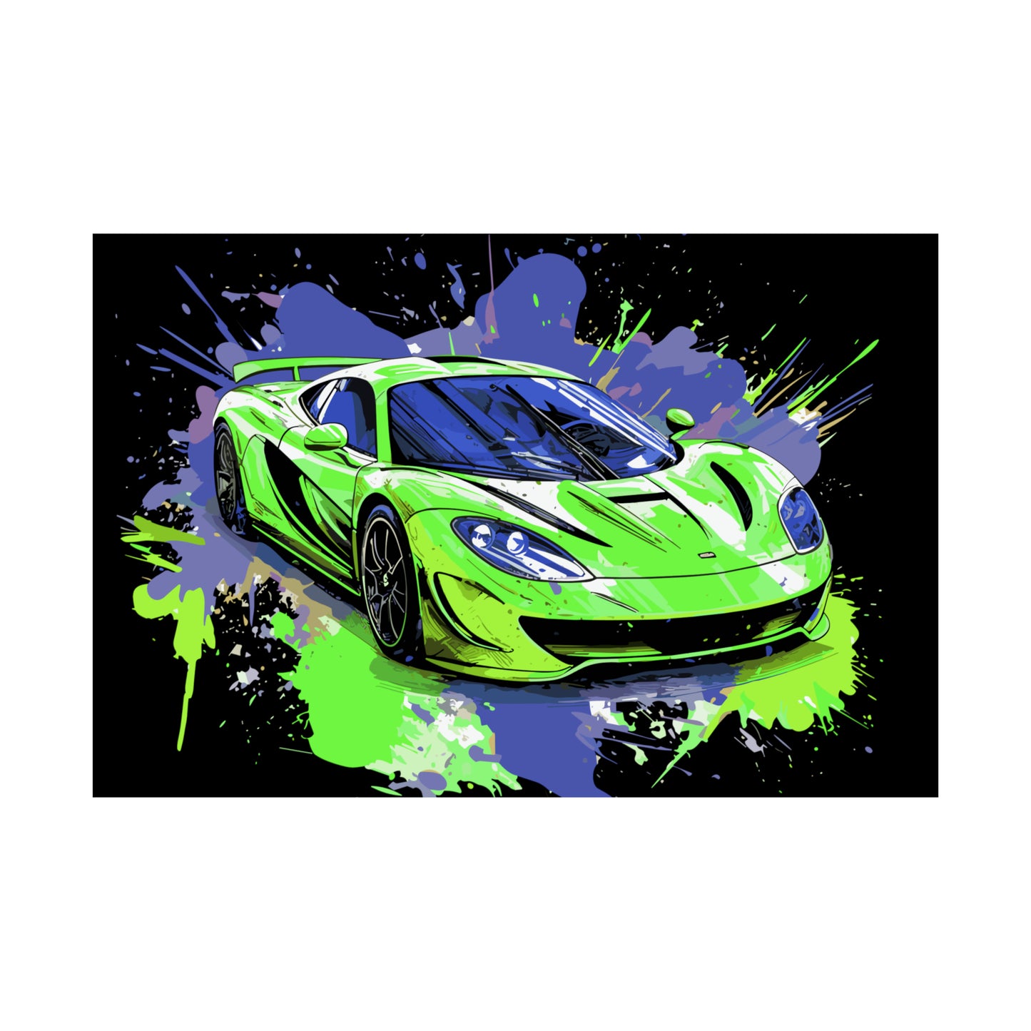 Supercar Sports Car Poster Art Print | Customizable