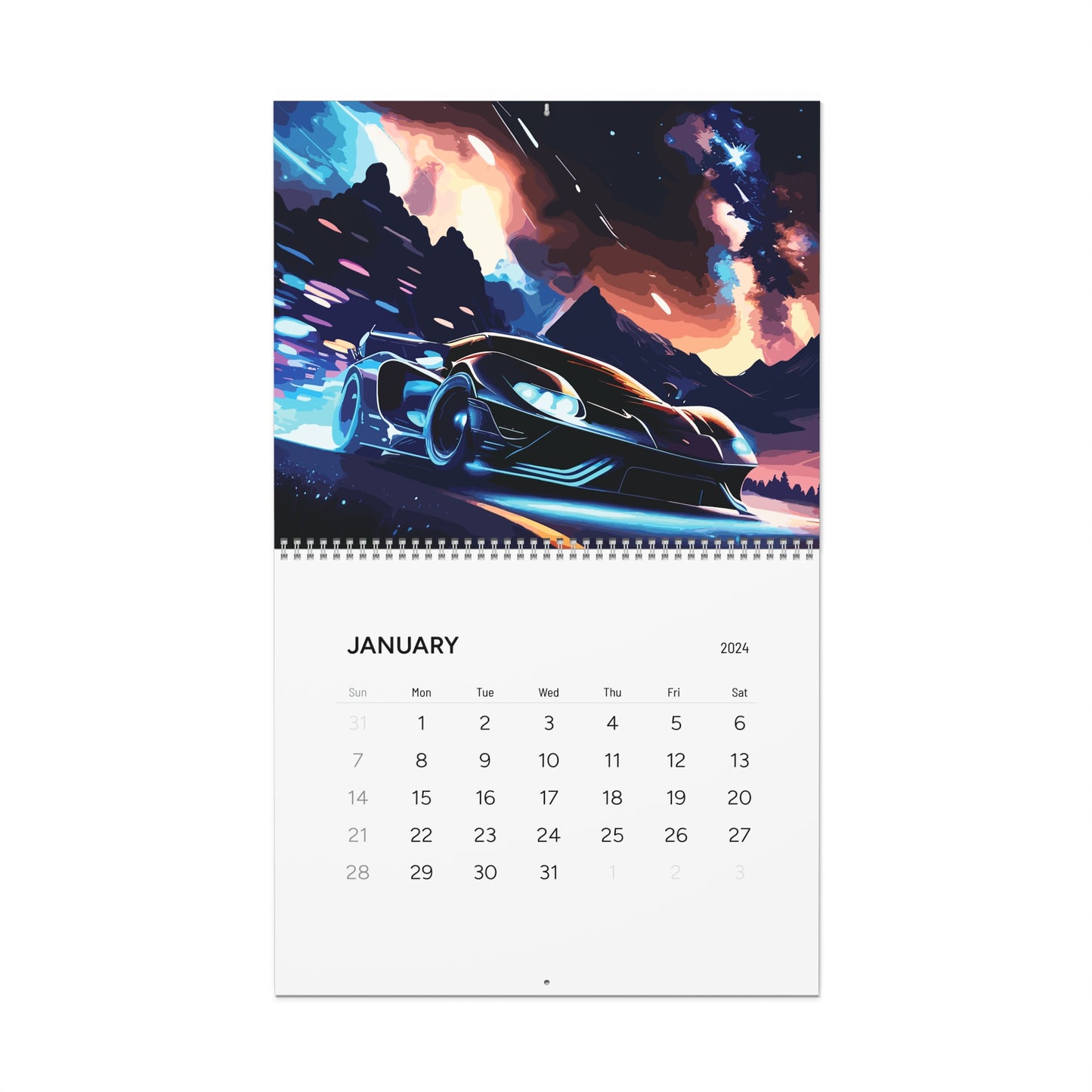 Supercar Sports Car Exotic Luxury Hypercar | Wall Calendar 2024