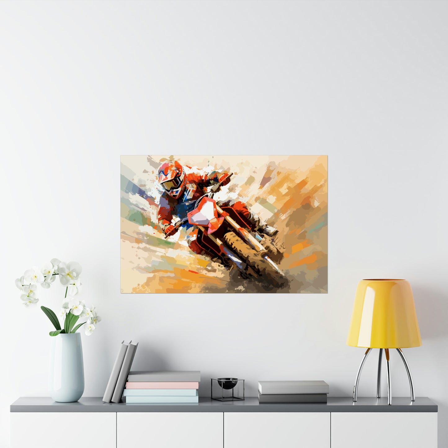 Dirt Bike Rider Art Print Poster | Unframed