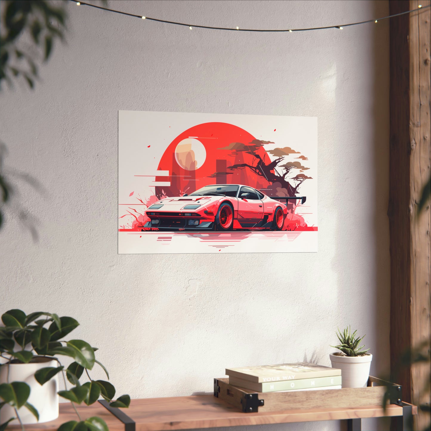 Japanese Drift Car Poster Art Print | Customizable