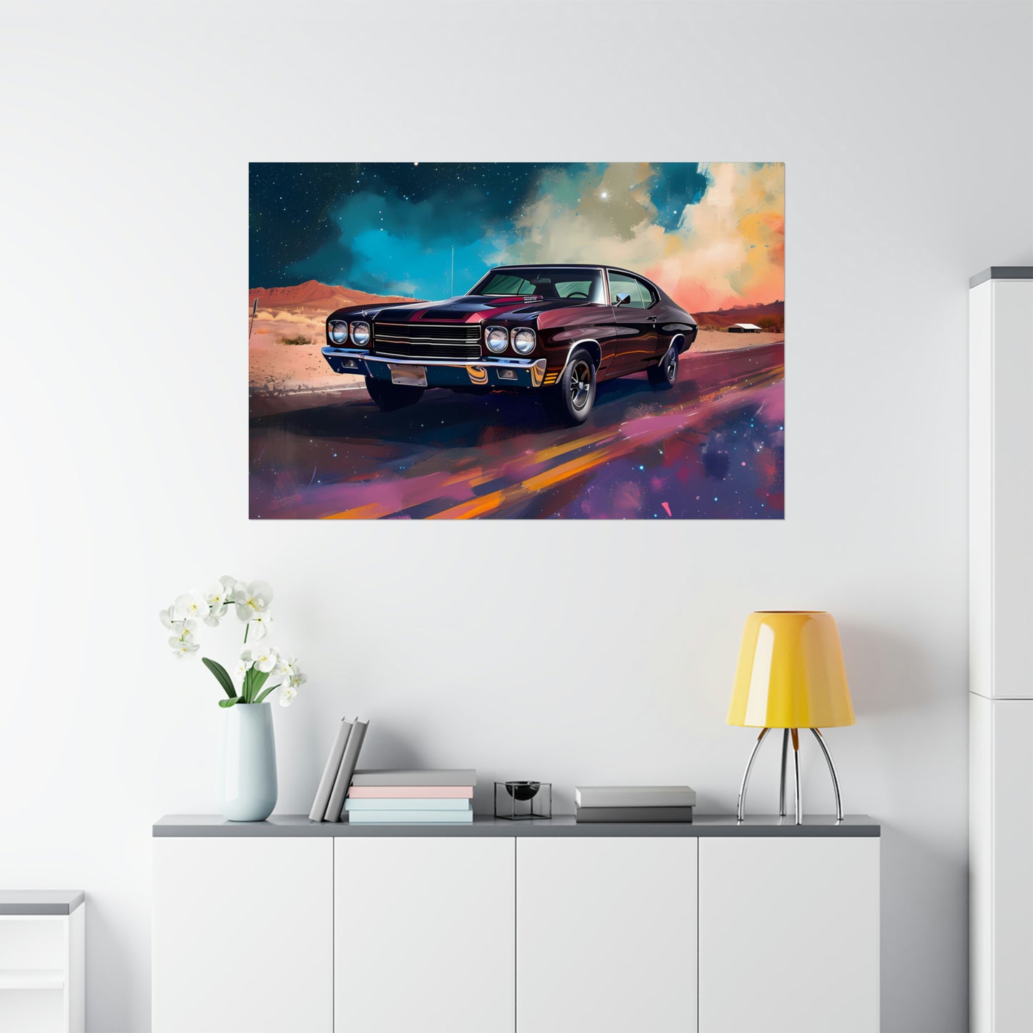Vintage American Muscle Car Art Print Poster | Unframed