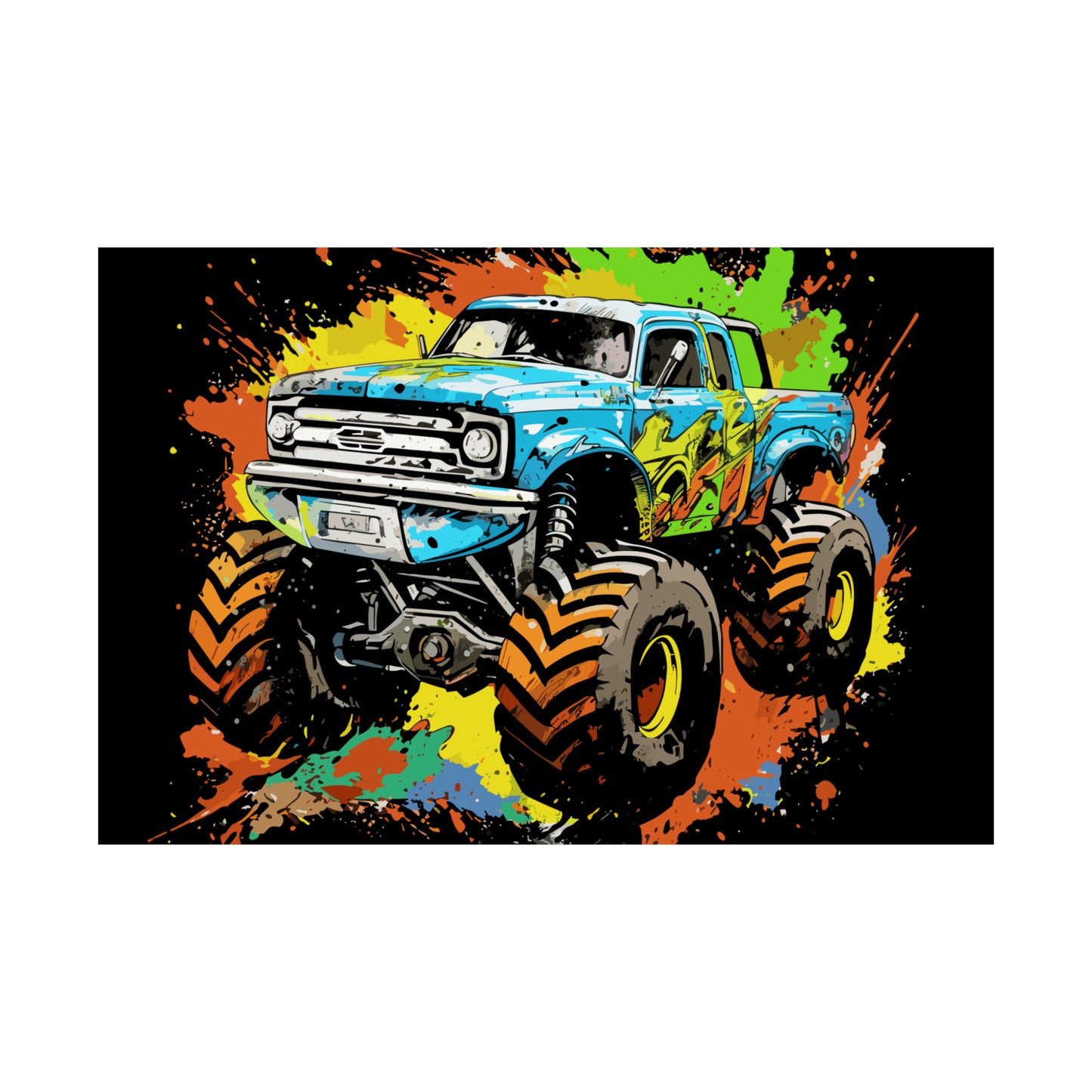 Monster Truck Poster Art Print | Customizable