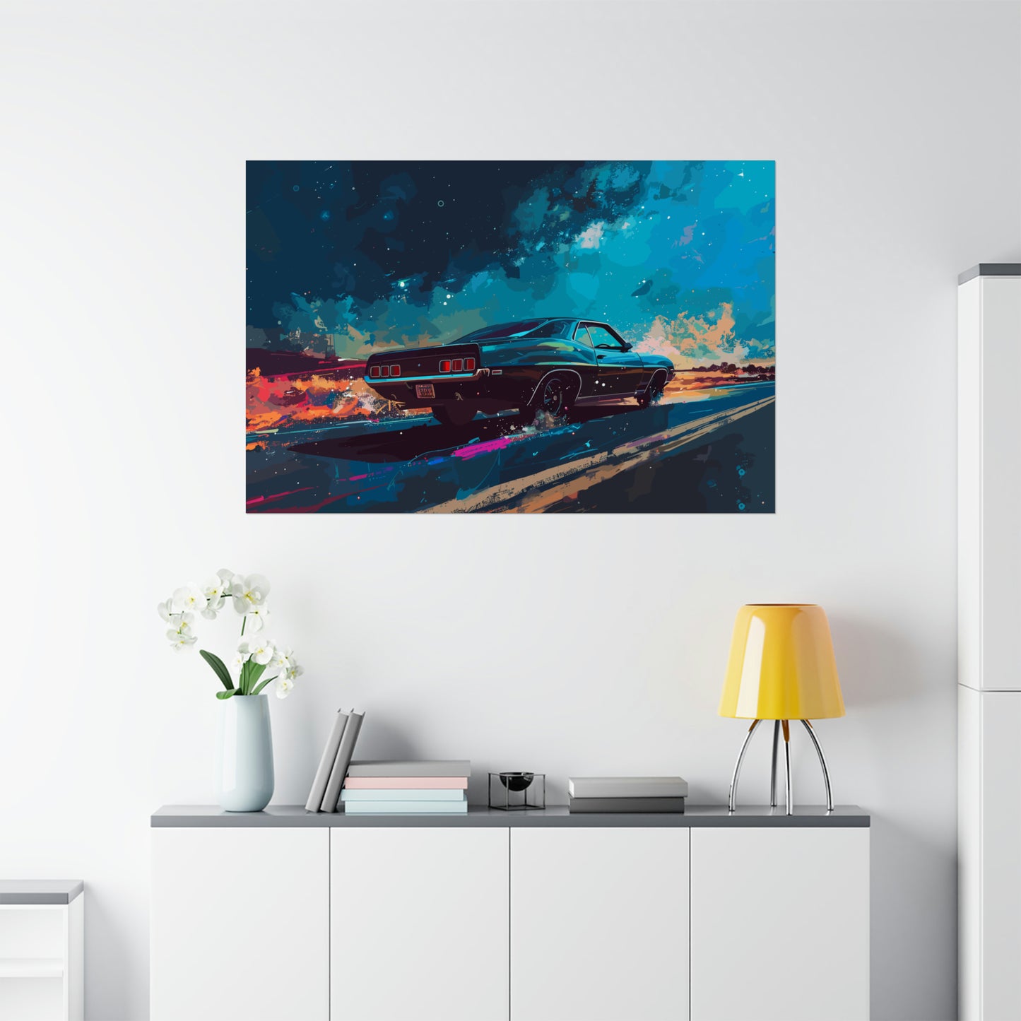 Vintage American Muscle Car Art Print Poster | Unframed