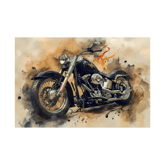 Motorcycle Art Print Poster | Unframed
