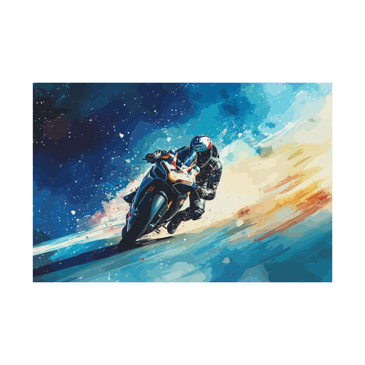 Sport Bike Motorcycle Art Print Poster | Unframed