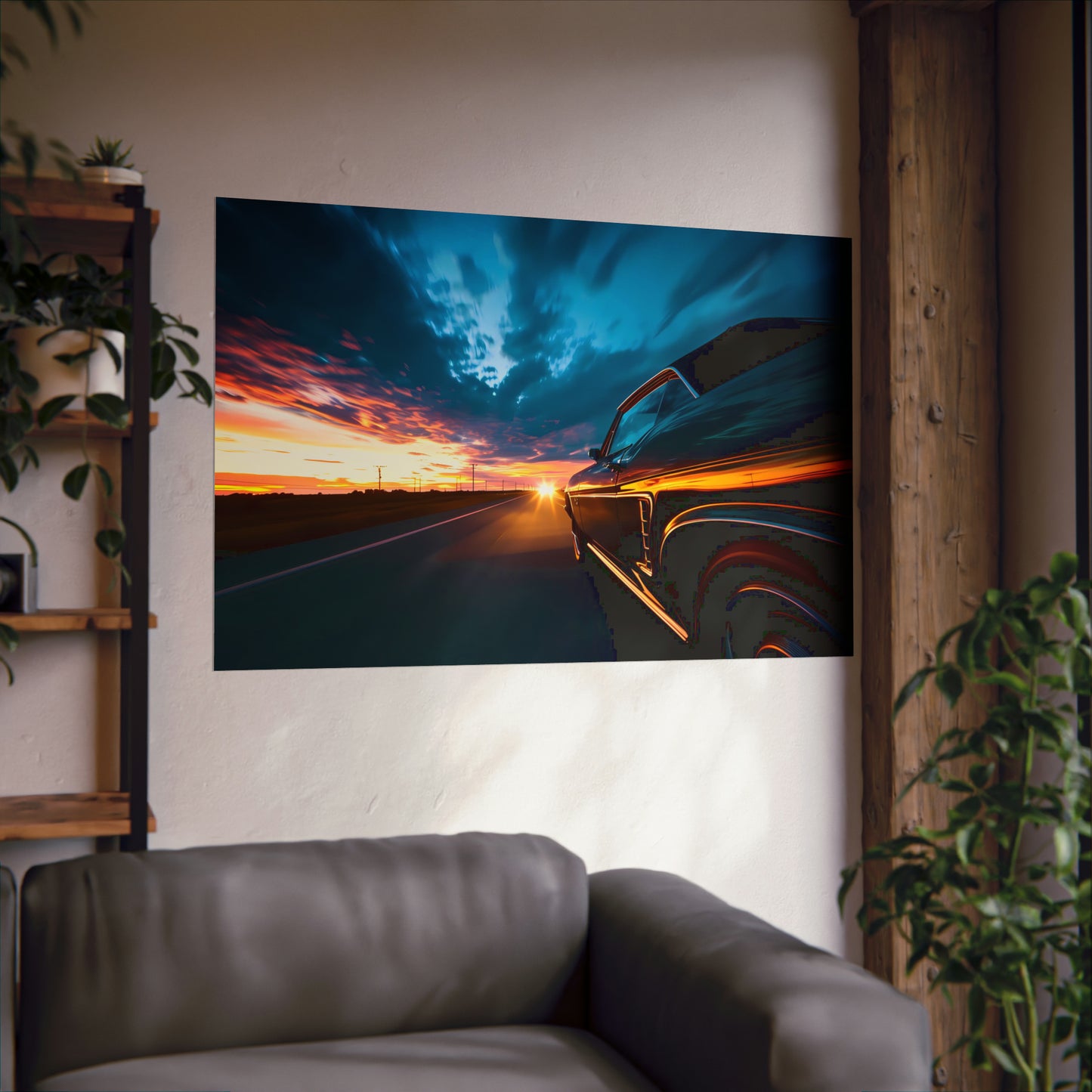 Vintage American Muscle Car Art Print Poster | Unframed