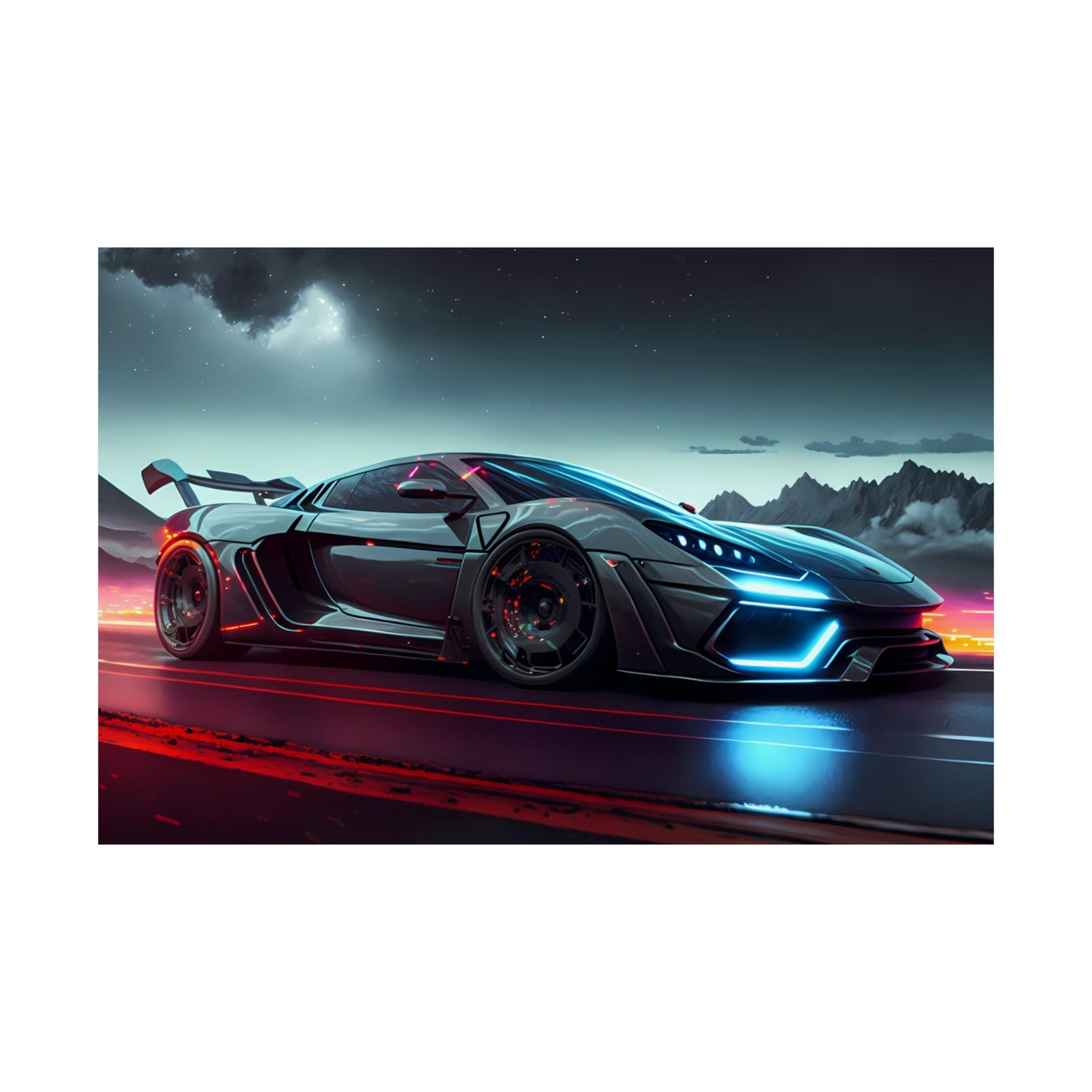 Supercar Sports Car Poster Art Print | Customizable