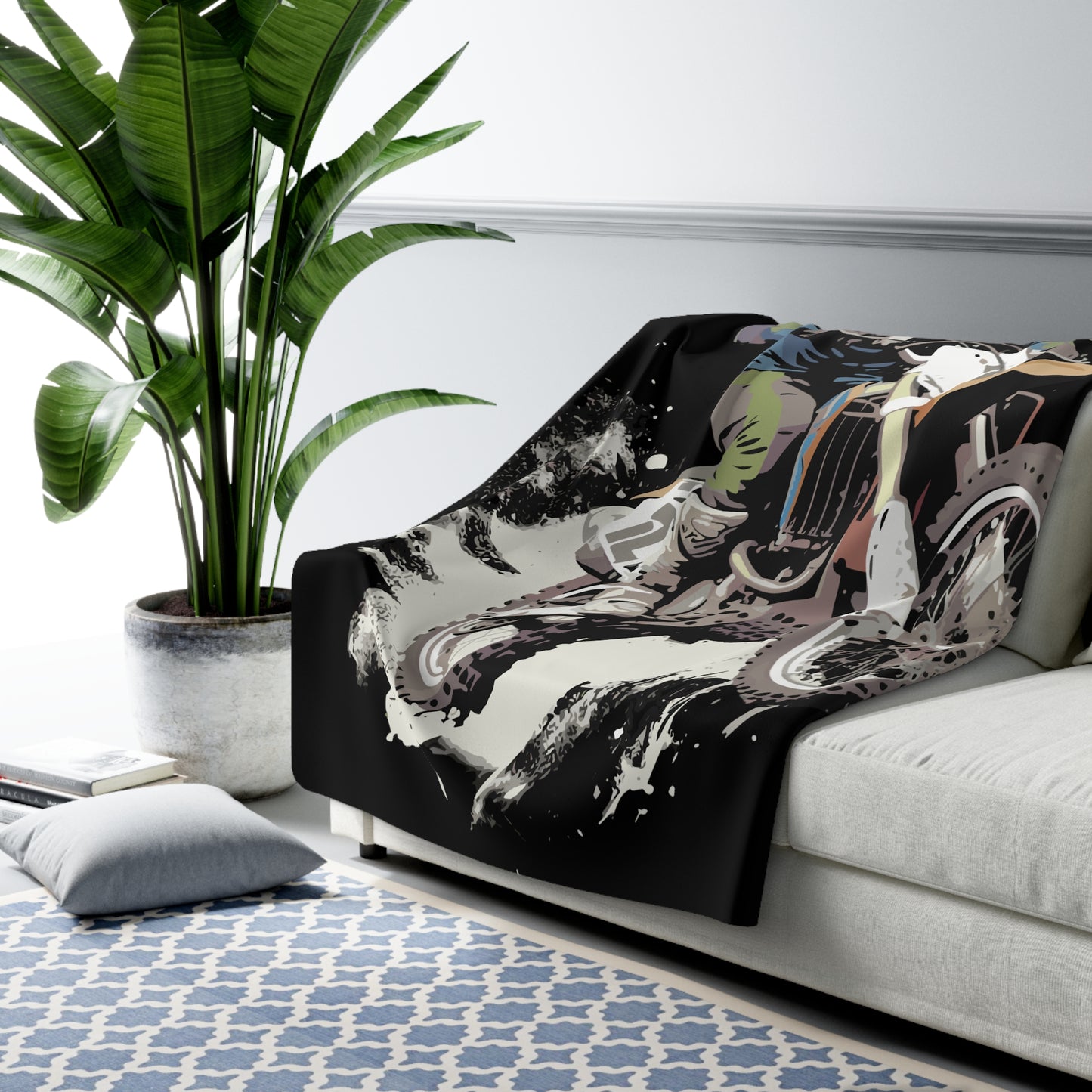 Dirt Bike Rider | Sherpa Fleece Blanket