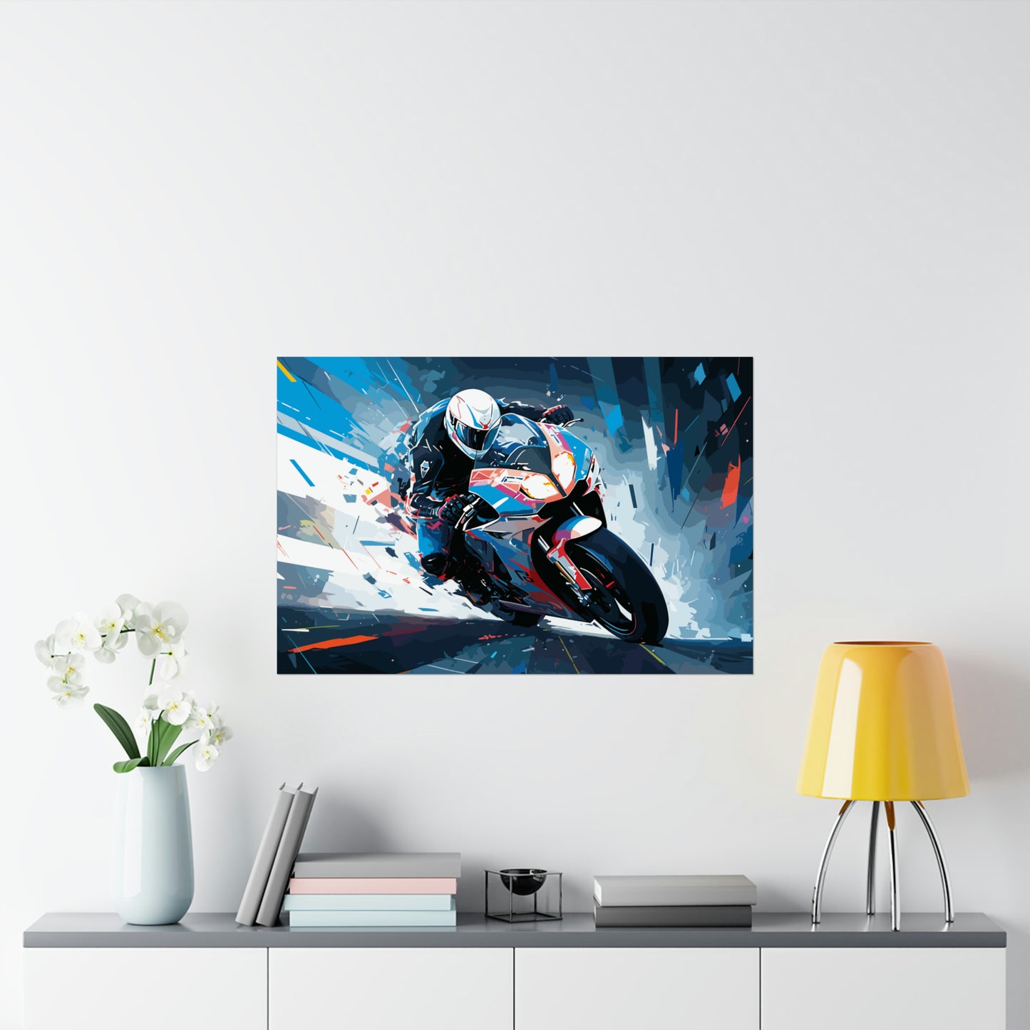 Sport Bike Motorcycle Art Print Poster | Unframed