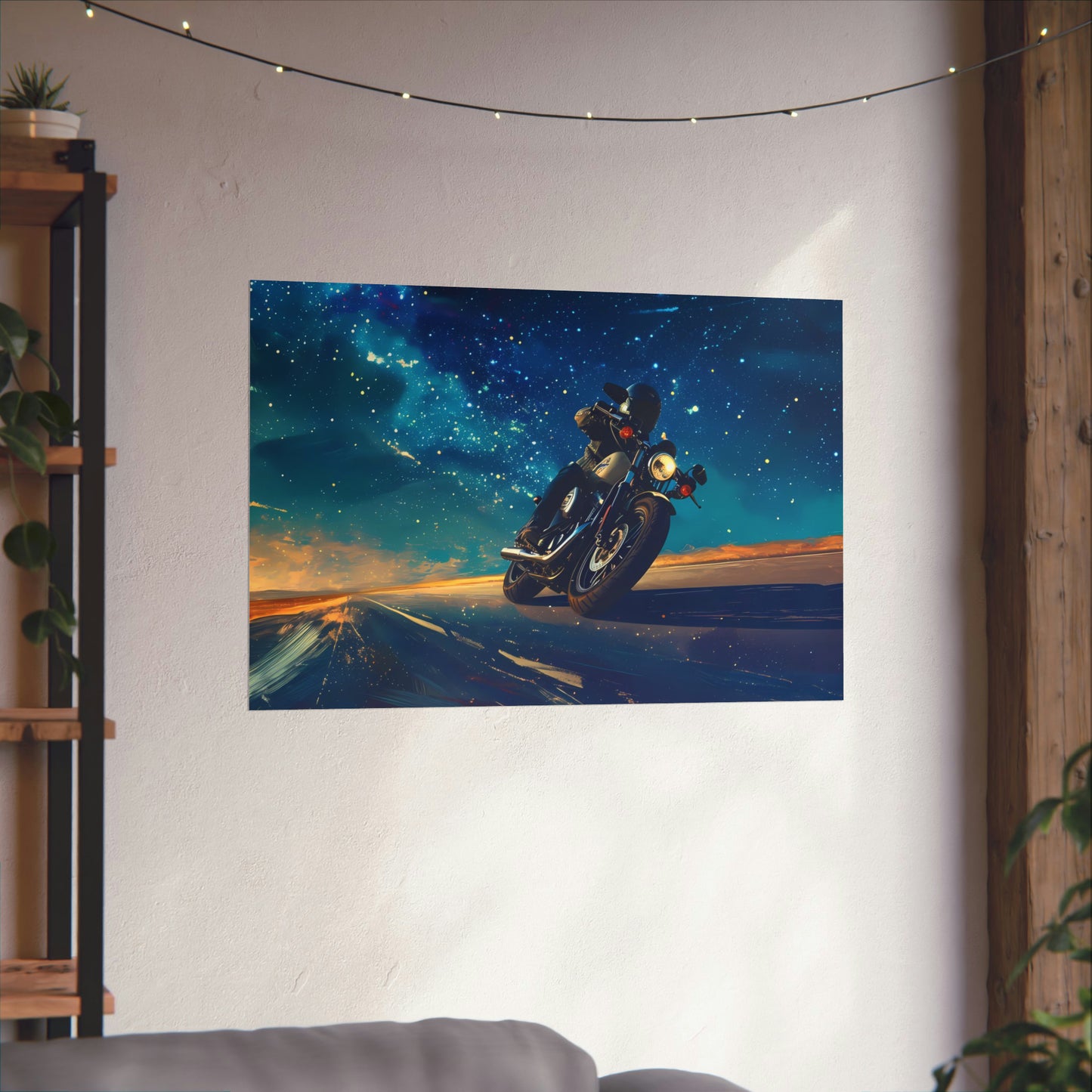Motorcycle Art Print Poster | Unframed