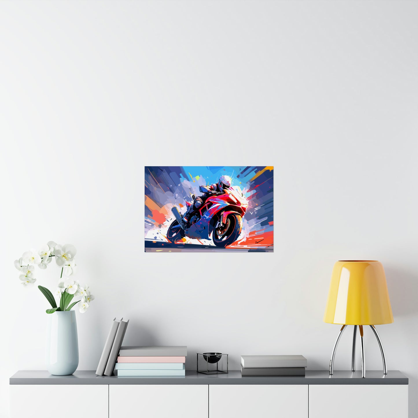 Sport Bike Motorcycle Art Print Poster | Unframed