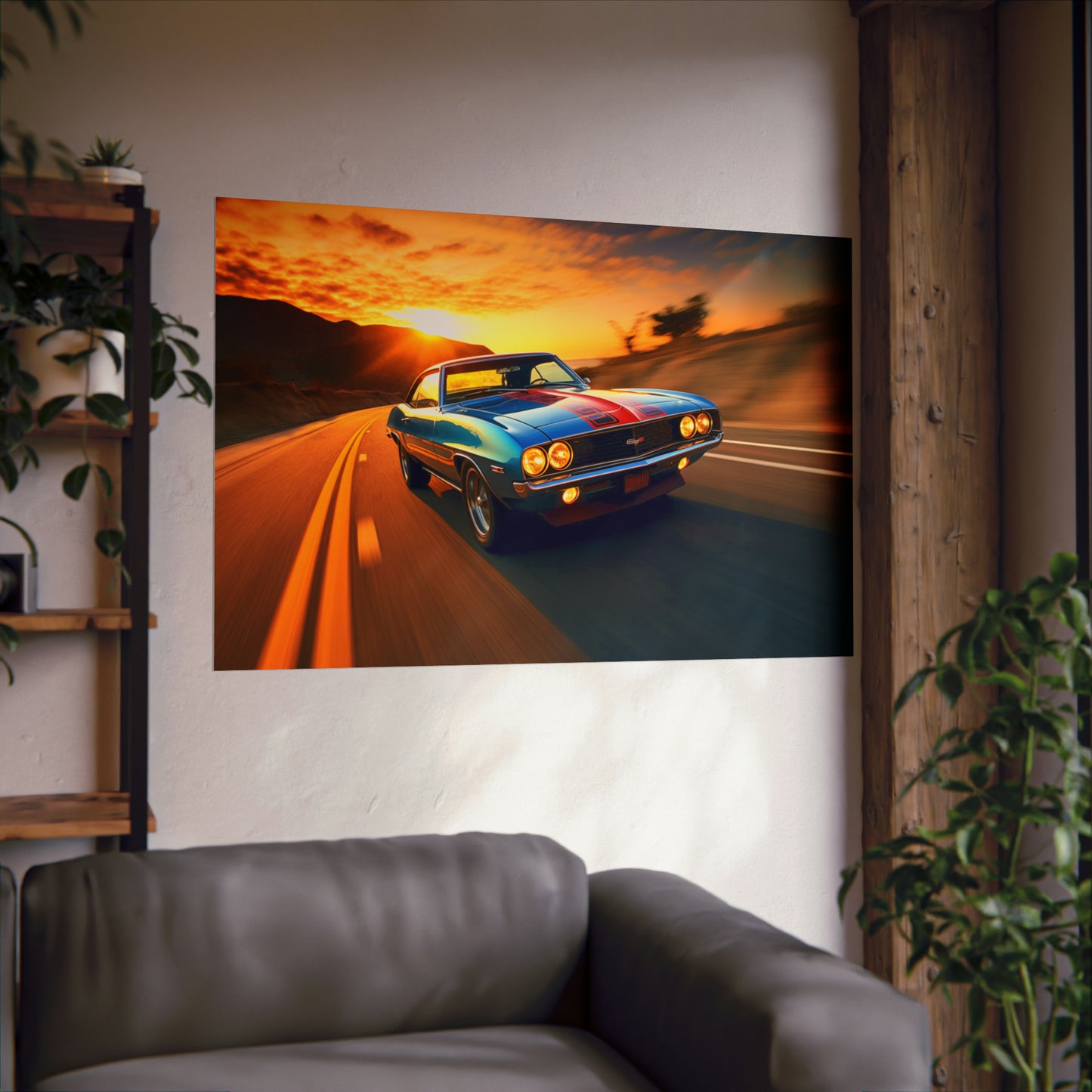 Vintage American Muscle Car Poster Art Print| Customizable