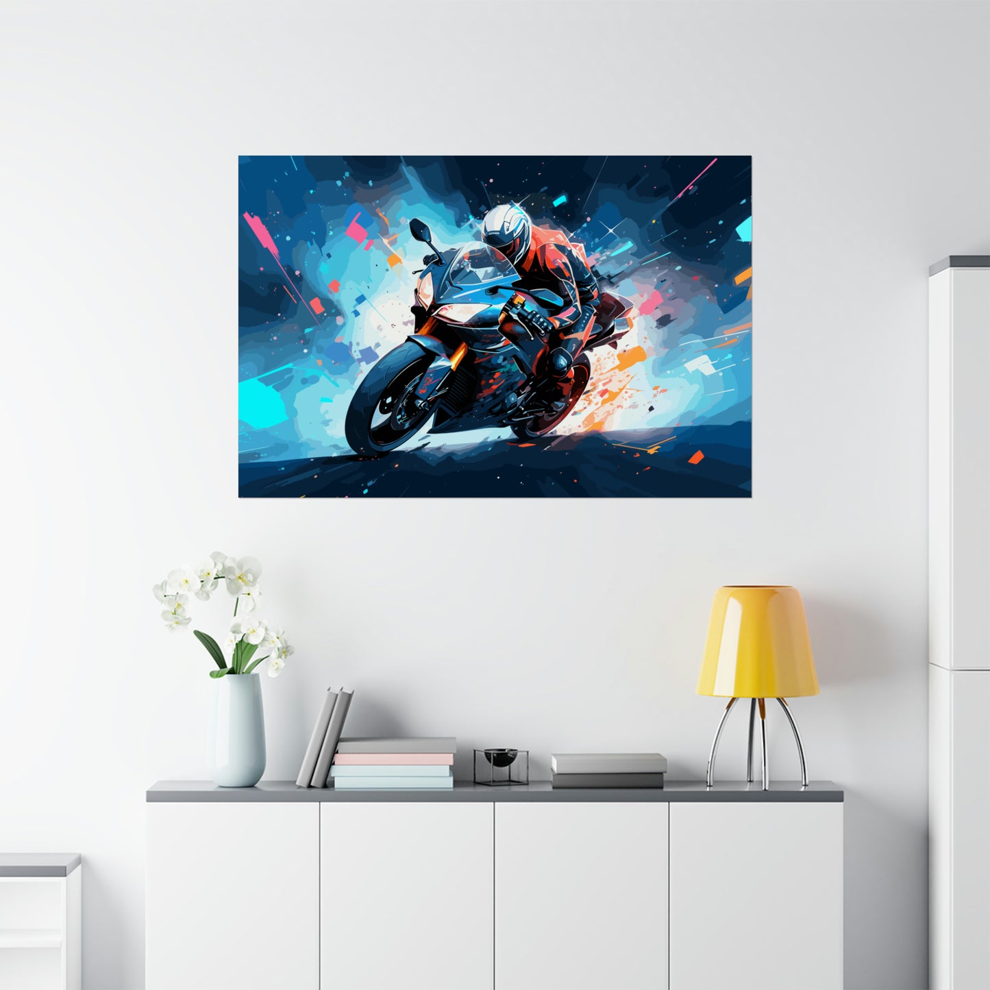 Sport Bike Motorcycle Art Print Poster | Unframed