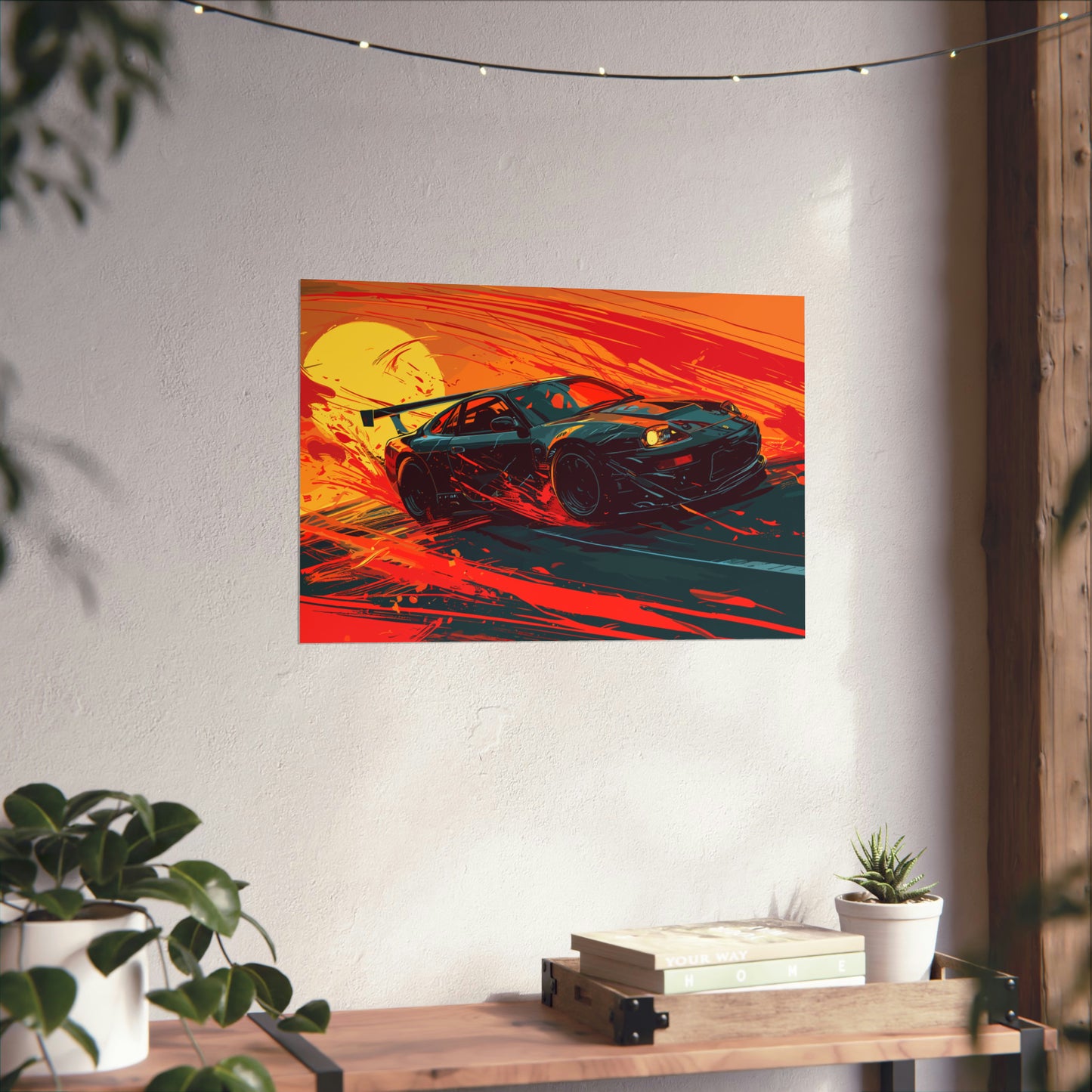 Japanese Drift Car Poster Art Print | Customizable