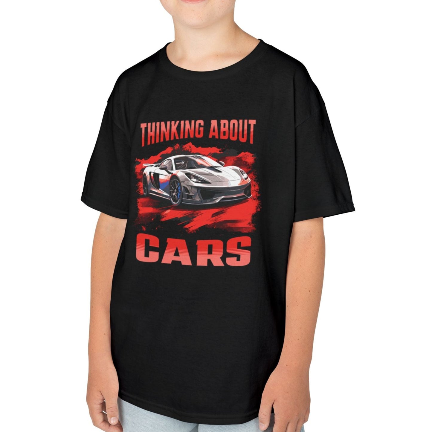 Thinking About Cars Supercar Sports Car Youth Size Boys T-Shirt