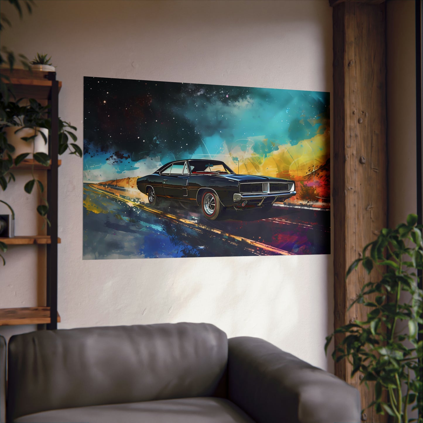 Vintage American Muscle Car Art Print Poster | Unframed