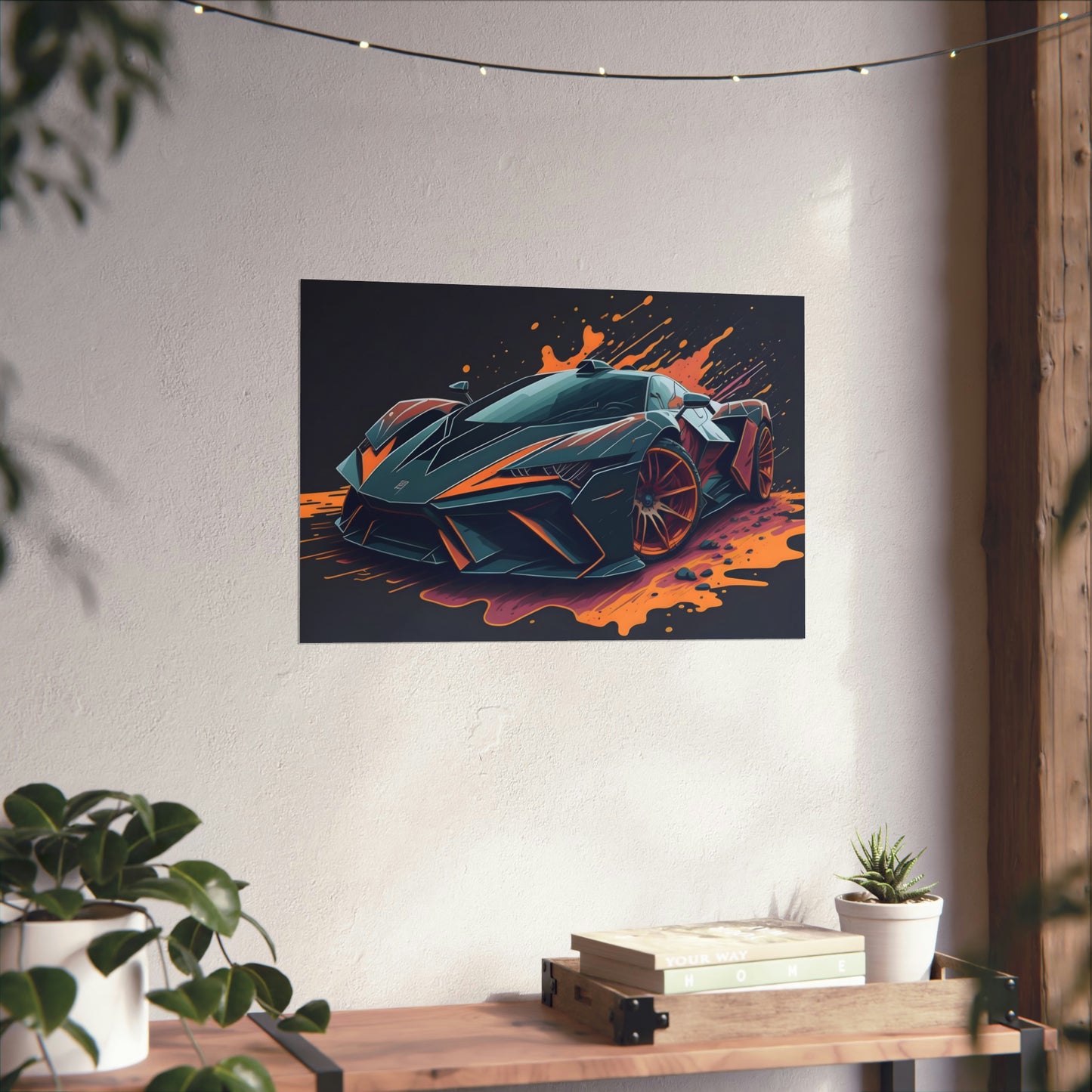 Supercar Sports Car Poster Art Print | Customizable