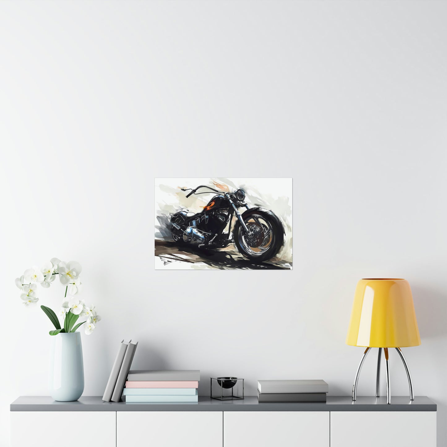 Motorcycle Art Print Poster | Unframed