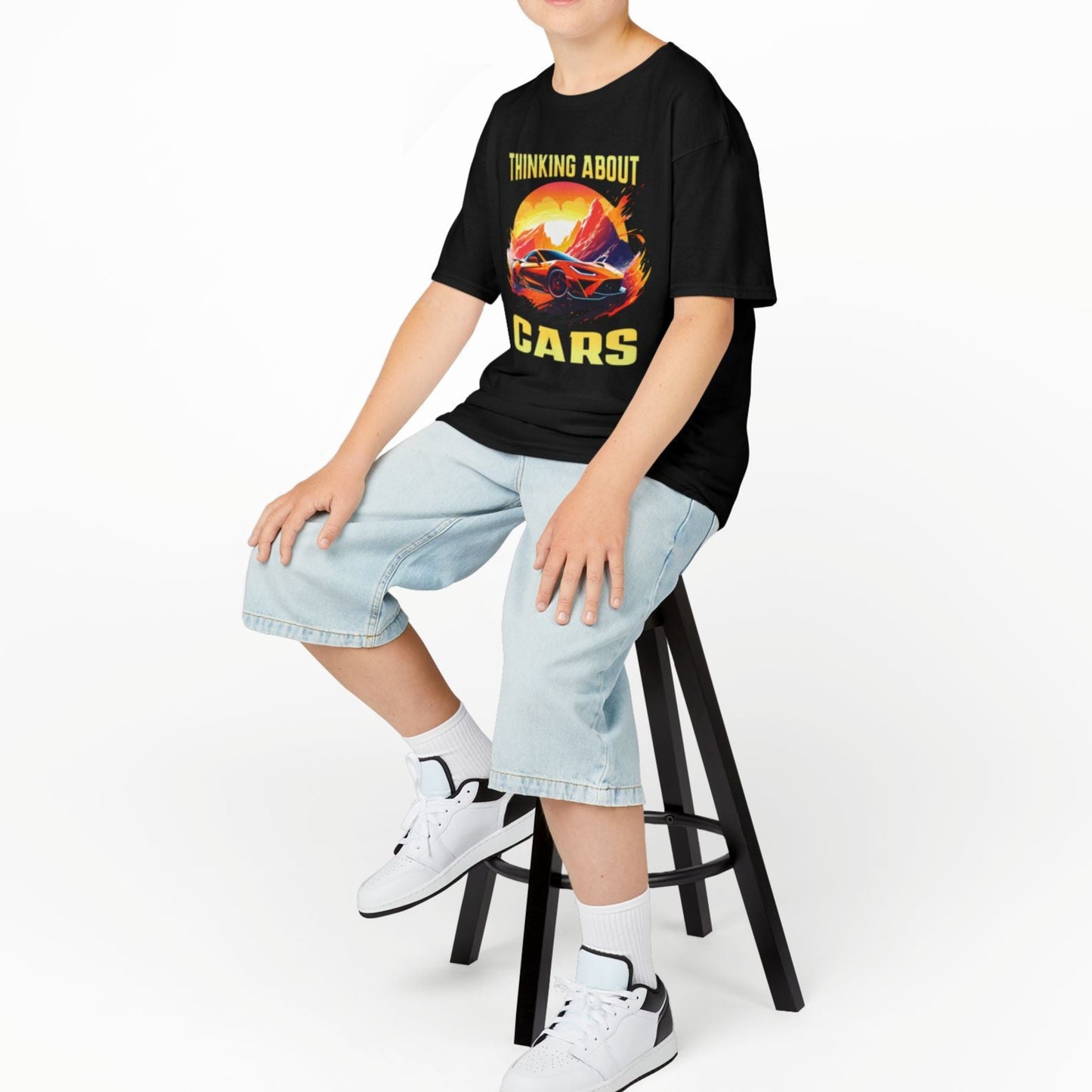 Thinking About Cars Supercar Sports Car Youth Size Boys T-Shirt