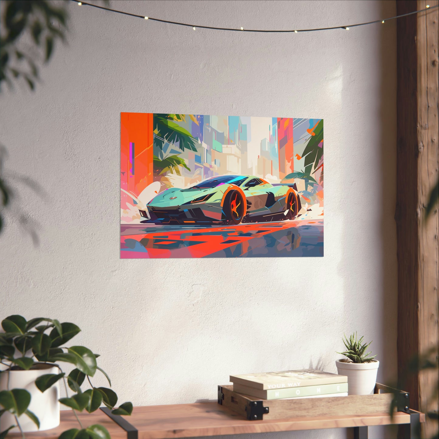 Supercar Sports Car Poster Art Print | Customizable