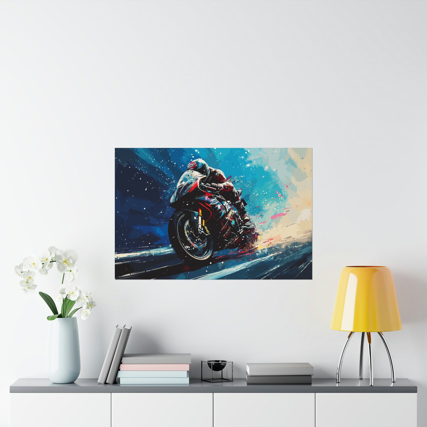 Sport Bike Motorcycle Art Print Poster | Unframed