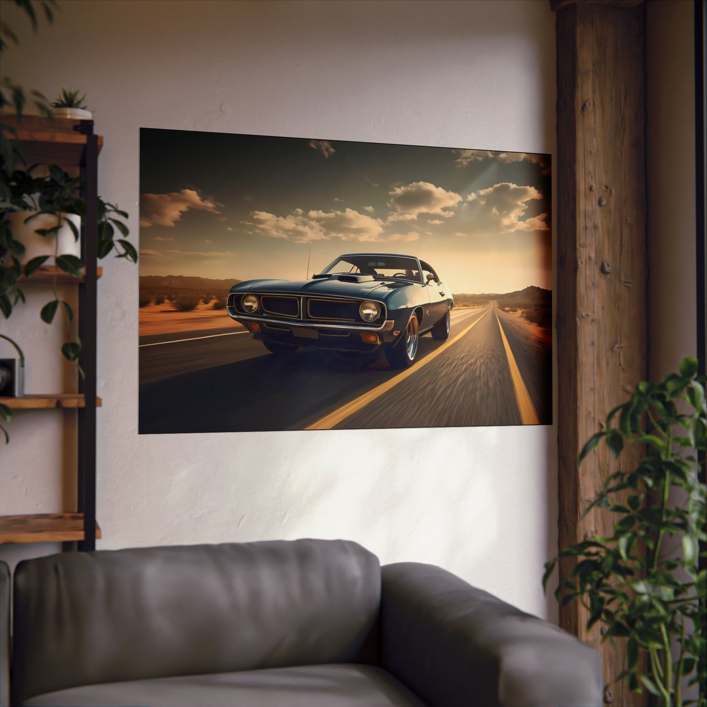Vintage American Muscle Car Art Print Poster | Unframed