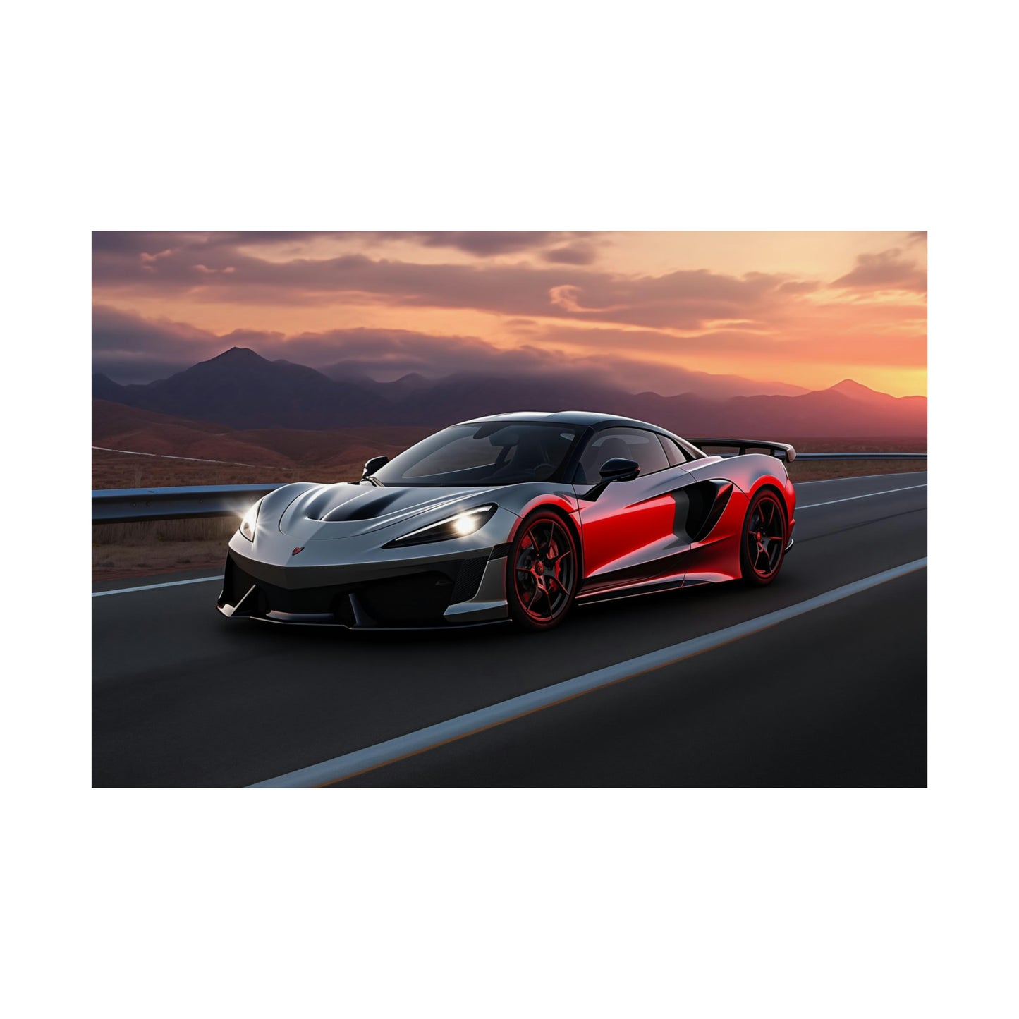 Supercar Sports Car Poster Art Print | Customizable