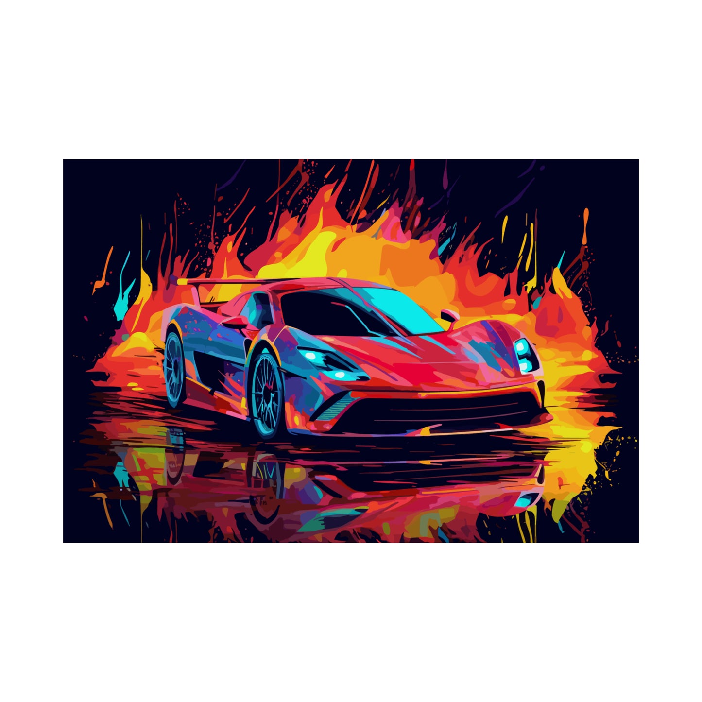 Supercar Sports Car Poster Art Print | Customizable