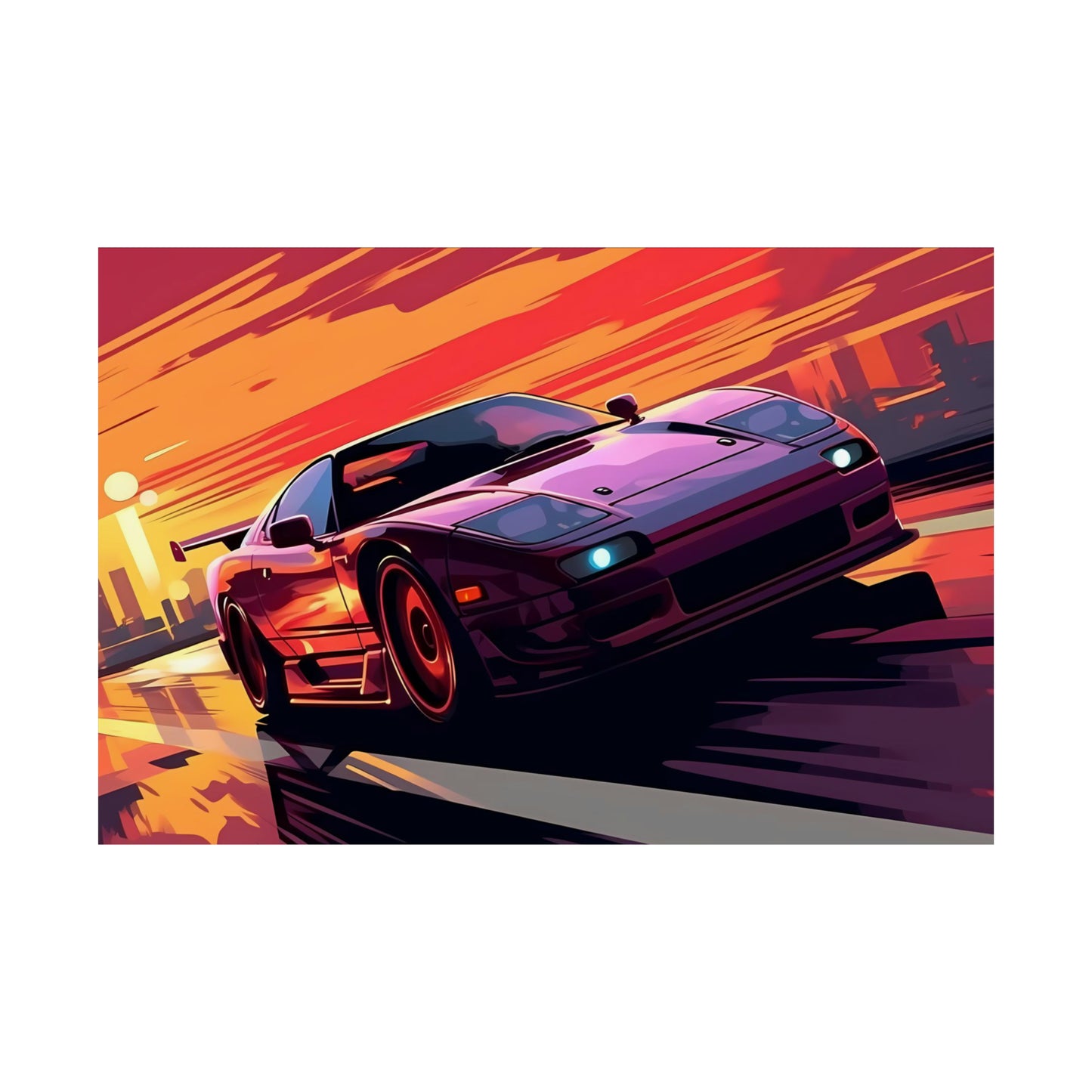 Japanese Drift Car Poster Art Print | Customizable