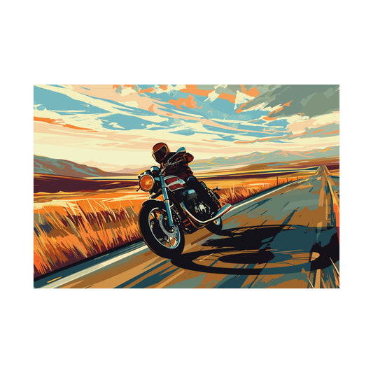 Motorcycle Art Print Poster | Unframed