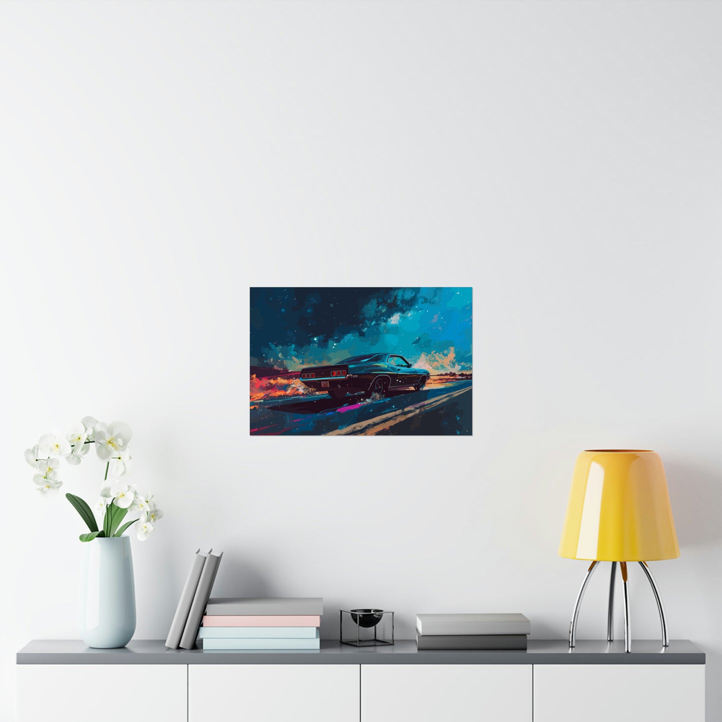 Vintage American Muscle Car Art Print Poster | Unframed