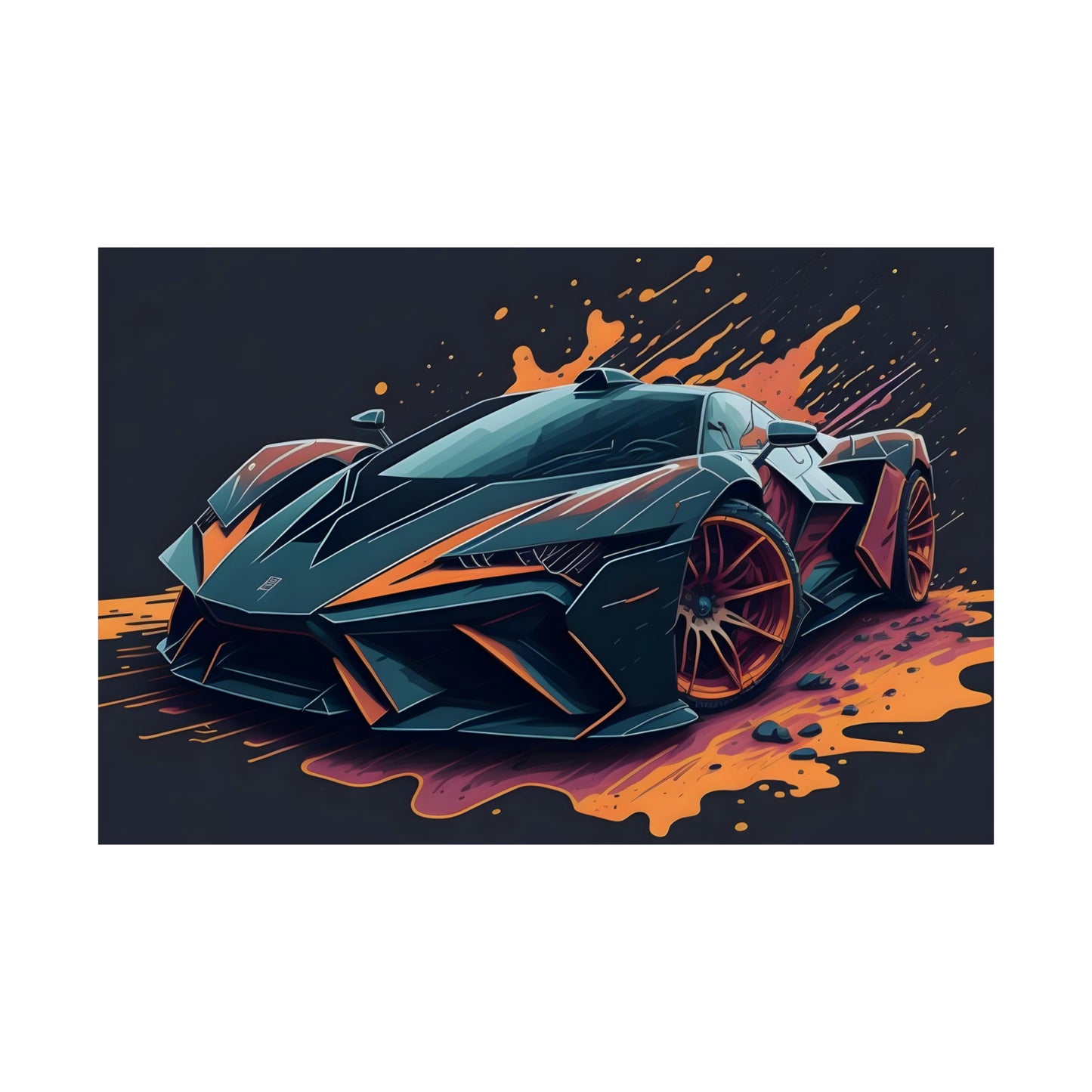 Supercar Sports Car Poster Art Print | Customizable