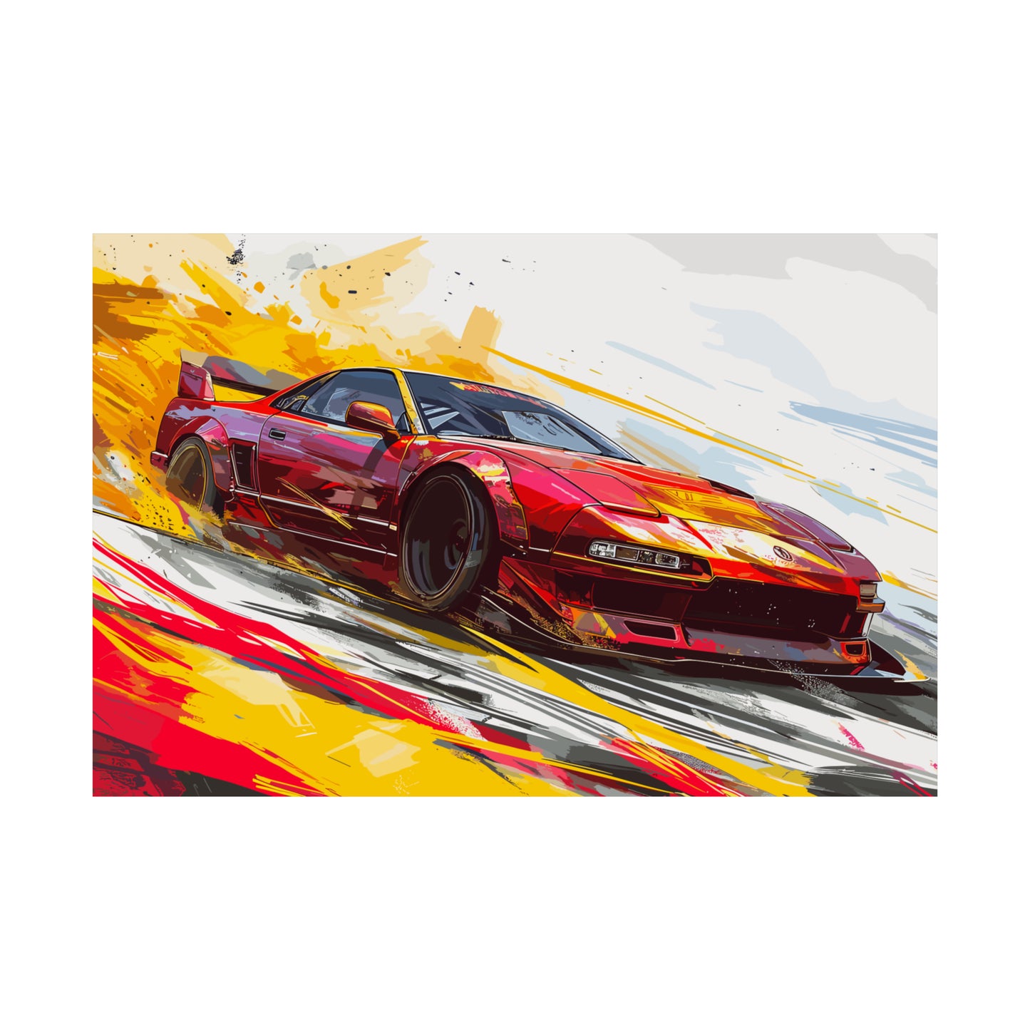 Japanese Drift Car Poster Art Print | Customizable